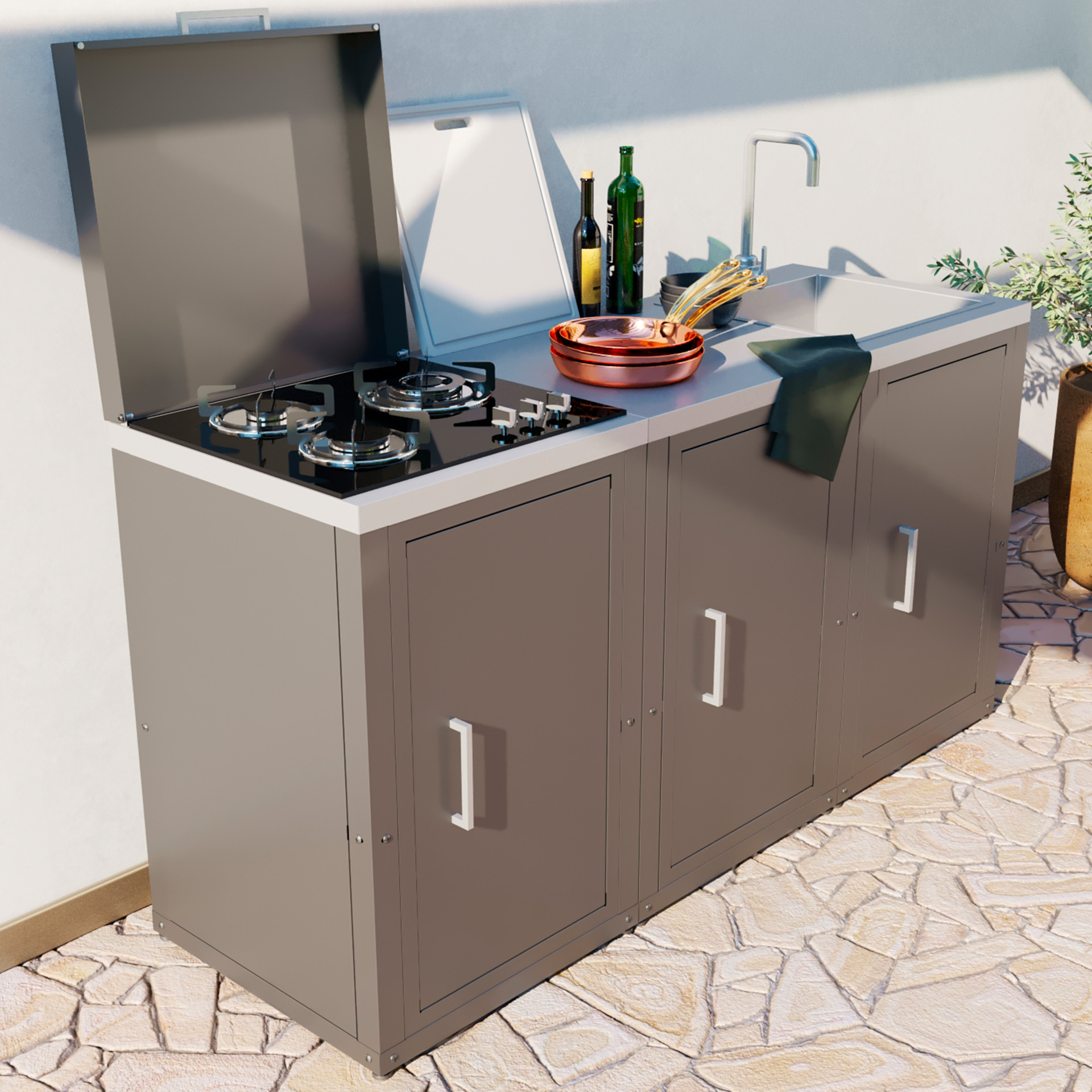 CONJUNTO BARBECUE 080.844 128,7X60,7X94 CM