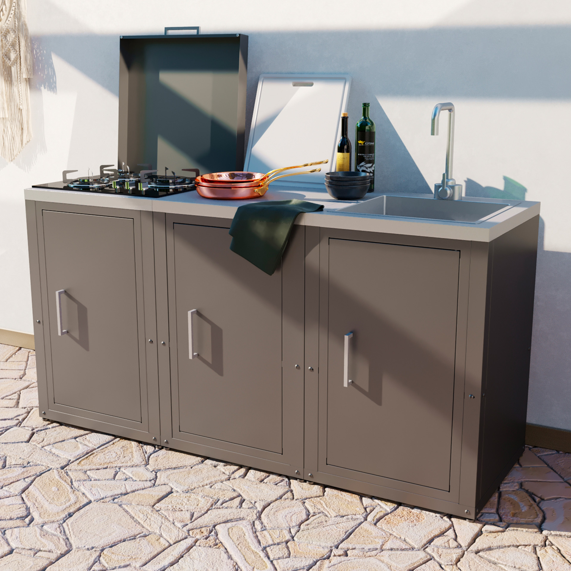 CONJUNTO BARBECUE 080.844 128,7X60,7X94 CM