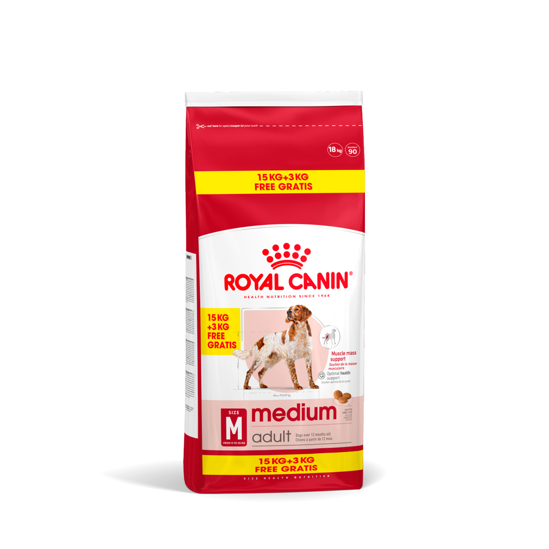 Alimento Seco Cão Médio Adulto 15+3 KG ROYAL CANIN