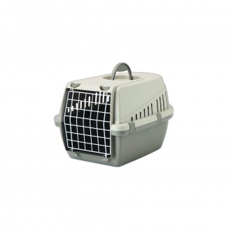 TRANSPORTADORA RECICLADA HAPPY PLANET CINZA 49X33X30CM
