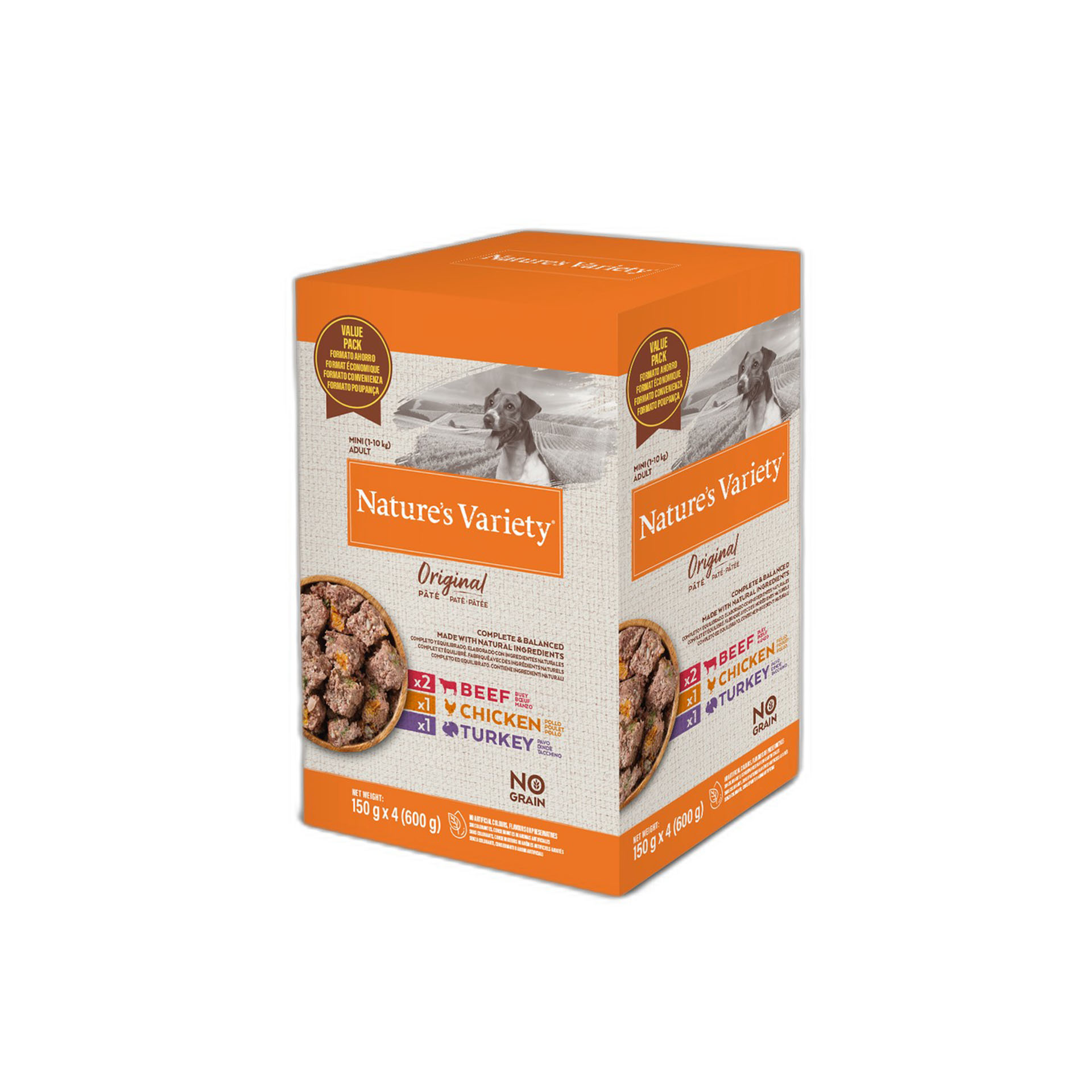 ALIMENTO HÚMIDO CÃO NGRAIN MINI MULTP PATO 4X150 G