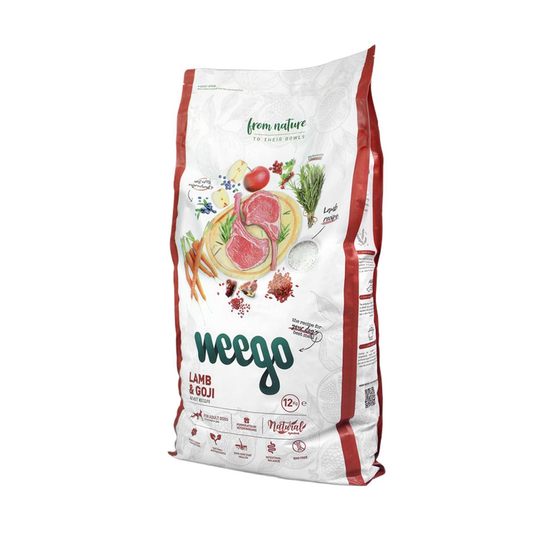 Alimento Seco Para Cão Cordeiro E Goji 3 KG WEEGO