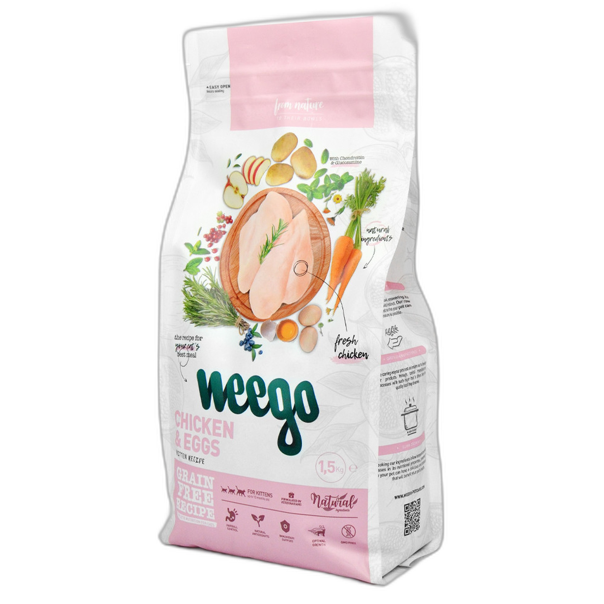 Alimento Seco Para Gato Frango/Ovos 1,5 KG WEEGO