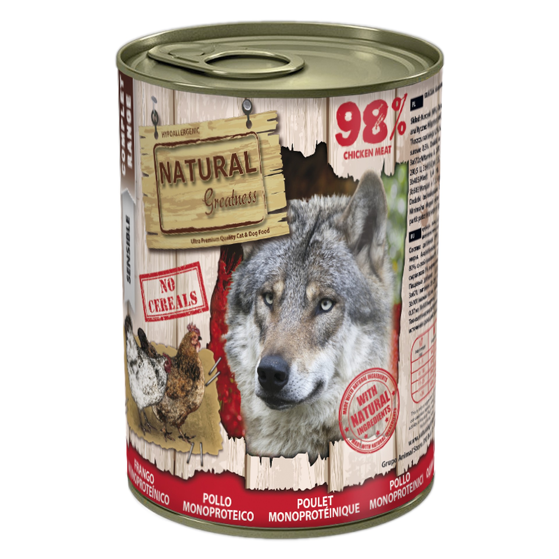Alimento Húmido Cão Frango 400 G NATURAL GREATNESS