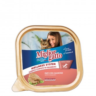 ALIMENTO HMIDO PARA GATO SALMO 100 G