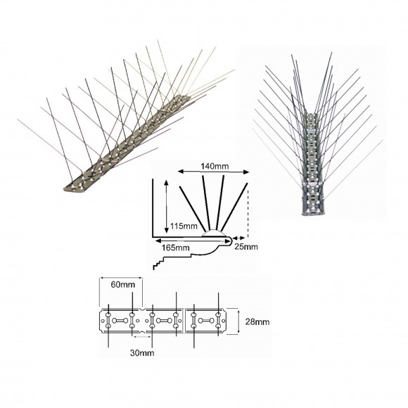 PINOS ANTI PASSAROS INOX