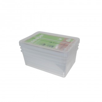 SET 3 CAIXAS DE ARRUMACAO 11L TRANSPARENTE KEEPER