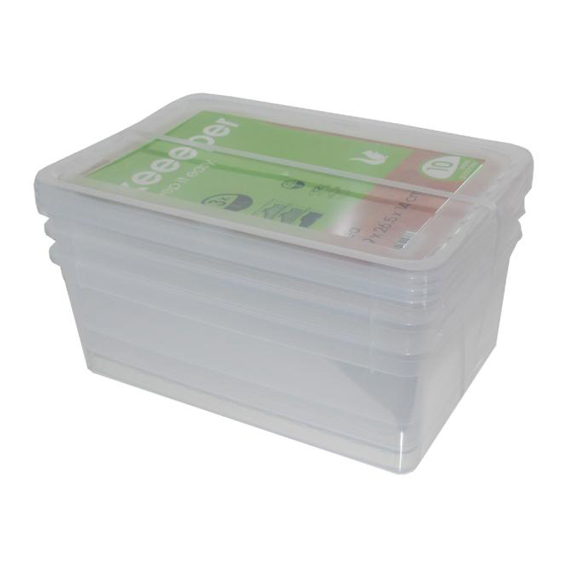 SET 4 CAIXAS DE ARRUMACAO 5,6L TRANSPARENTE KEEPER