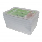 SET 4 CAIXAS DE ARRUMACAO 5,6L TRANSPARENTE KEEPER