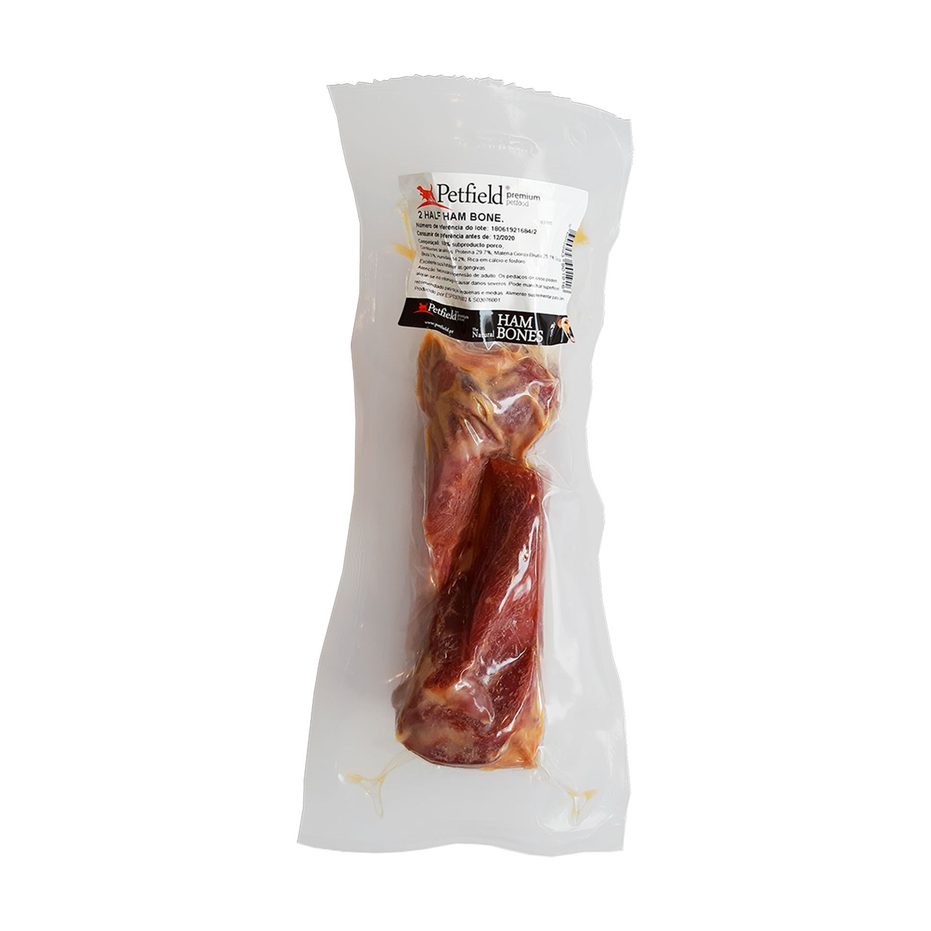 Snack Cão 1/2 Osso Presunto 300 G 2 UN PETFIELD