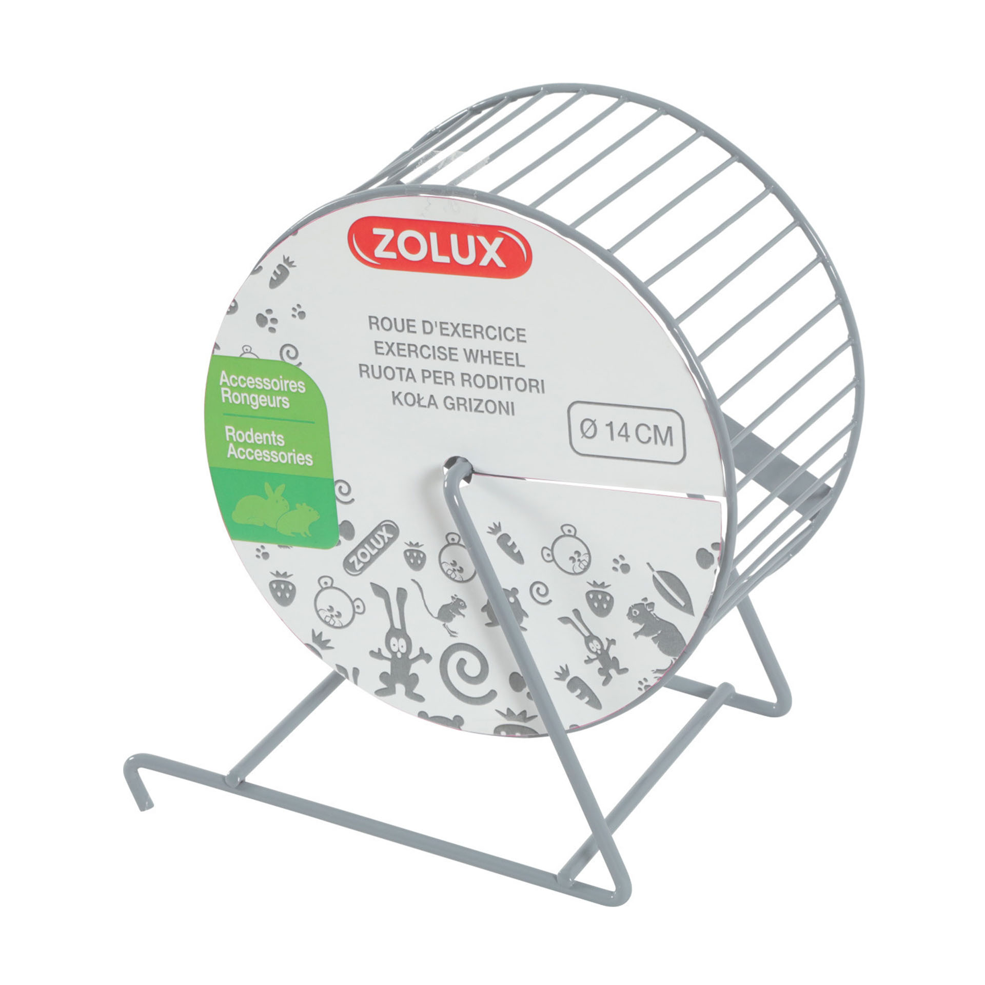 Roda Exercicio Metal Cinza 14 CM ZOLUX