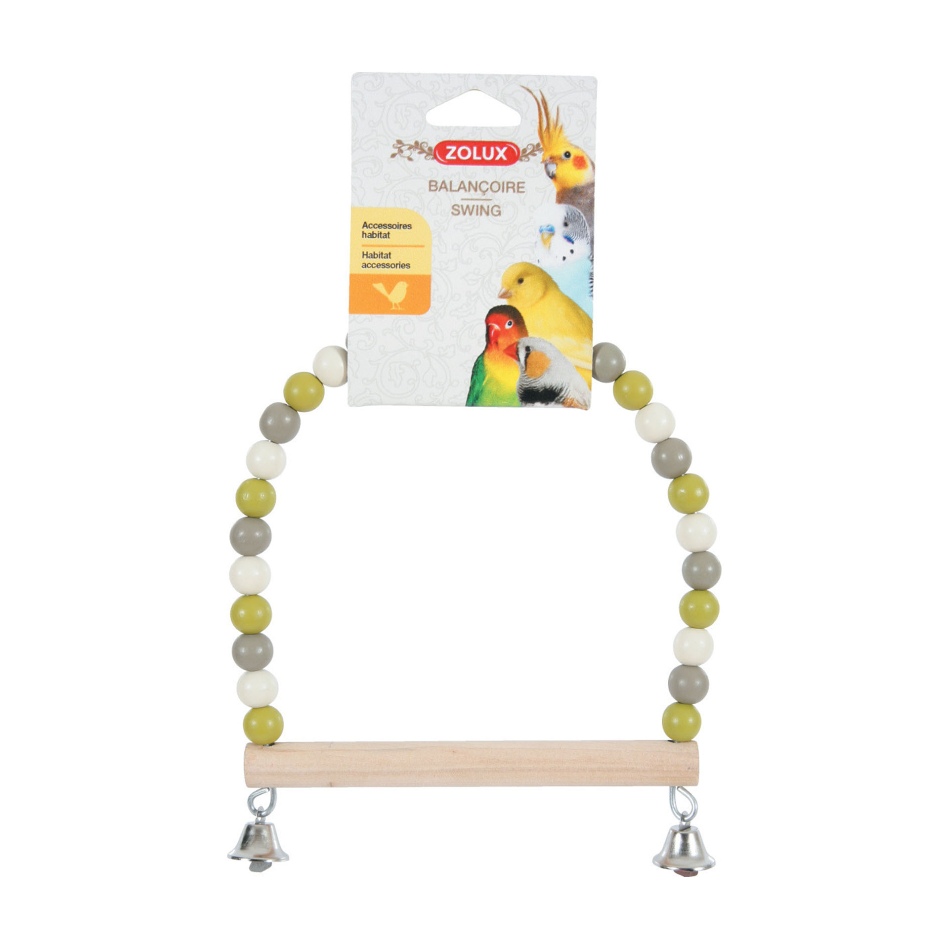 Baloiço Madeira Com Sino 2,4X1,5X22 CM ZOLUX