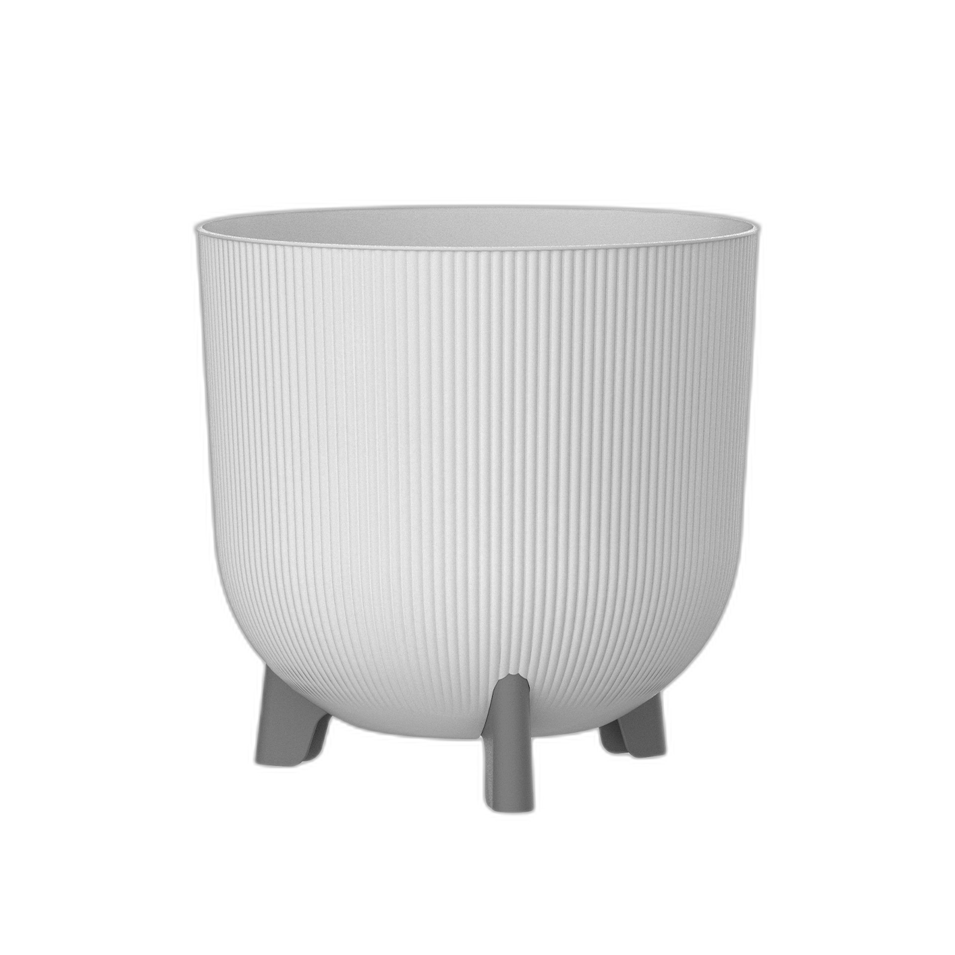 Vaso Decor Iris 20 CM Com Pés Marfim EDA PLASTIQUE