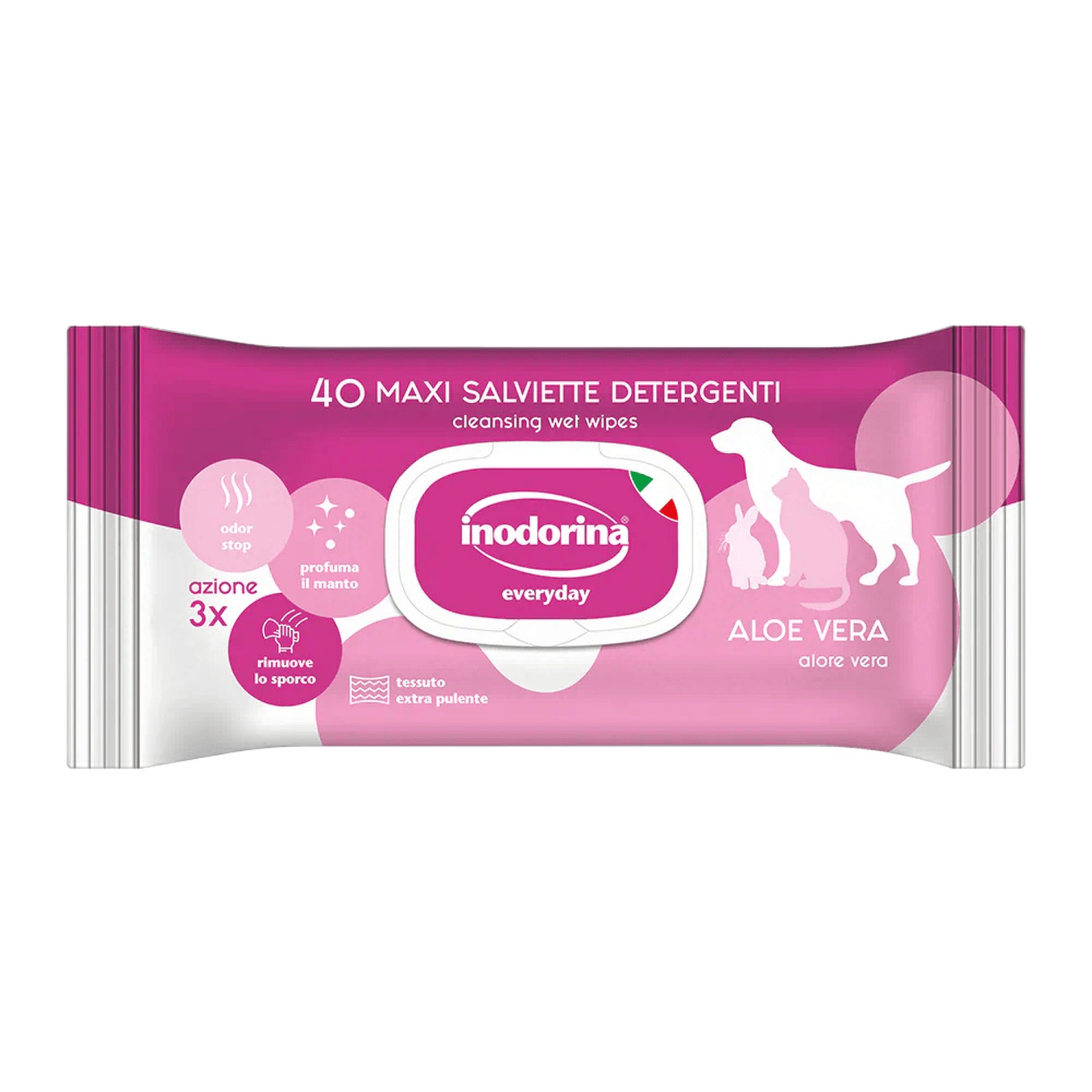 Toalhitas Refresh Aloe Vera 40 UN INODORINA