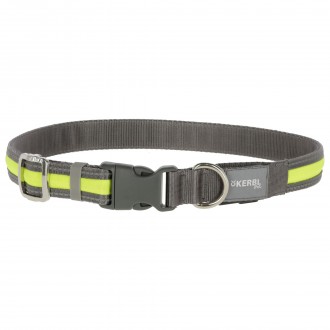 Coleira Cao Refletora Flash Amarelo Neon S/M KERBL