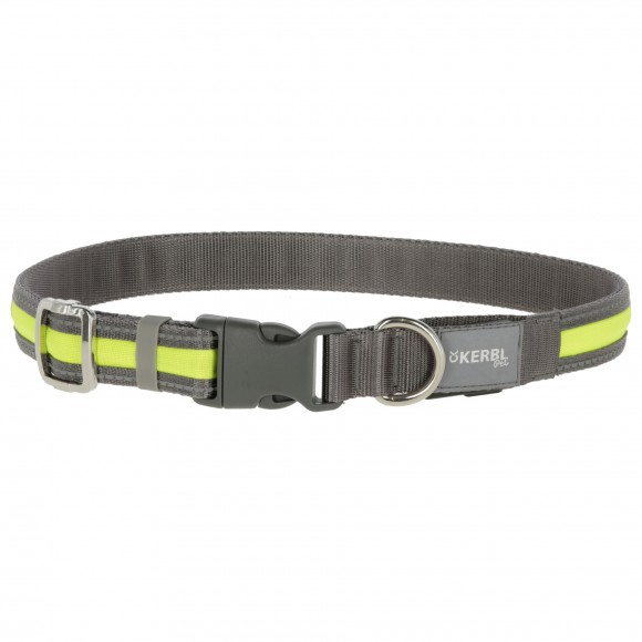 Coleira Cao Refletora Flash Amarelo Neon S/M KERBL