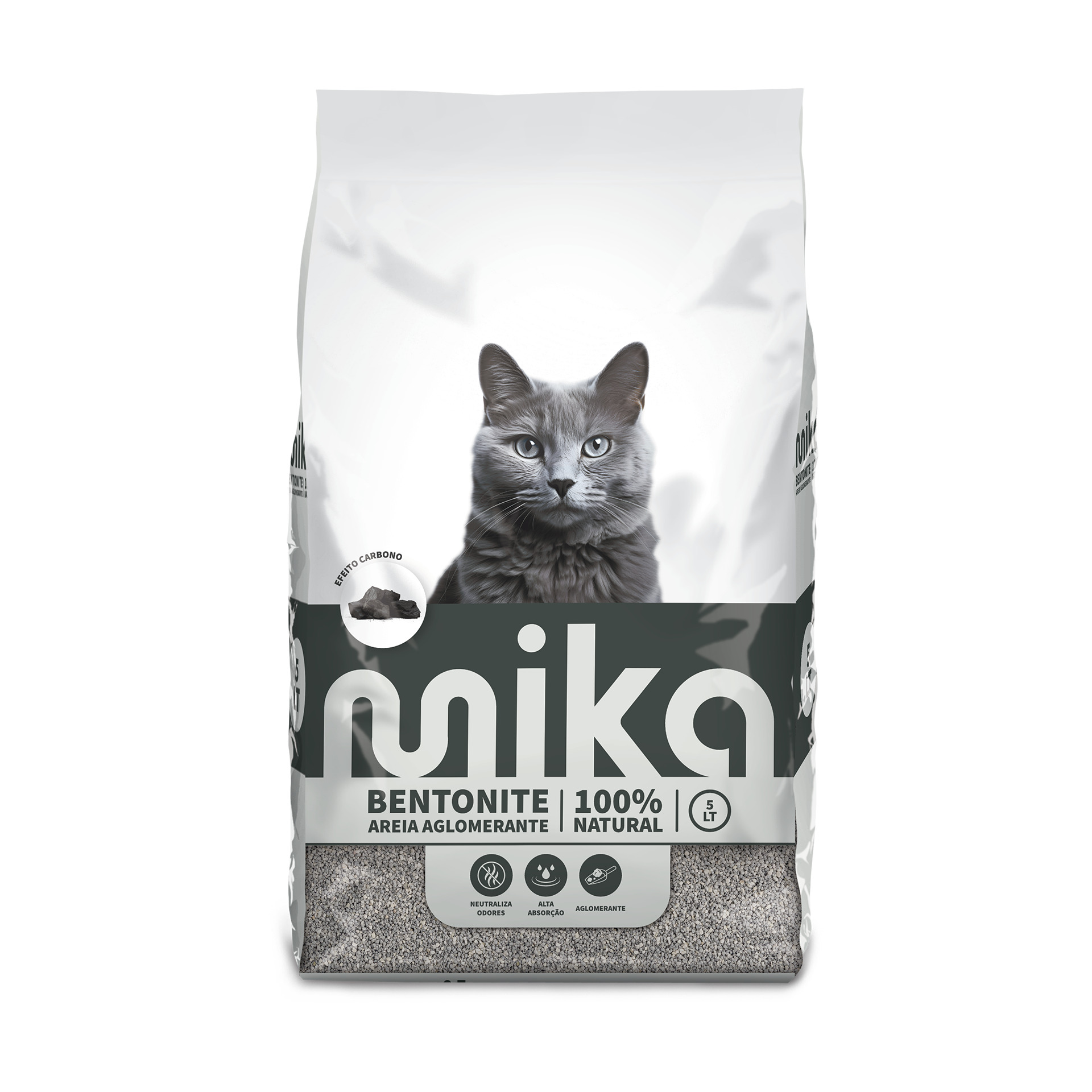 Areia Aglomerante Carvão 5 L MIKA