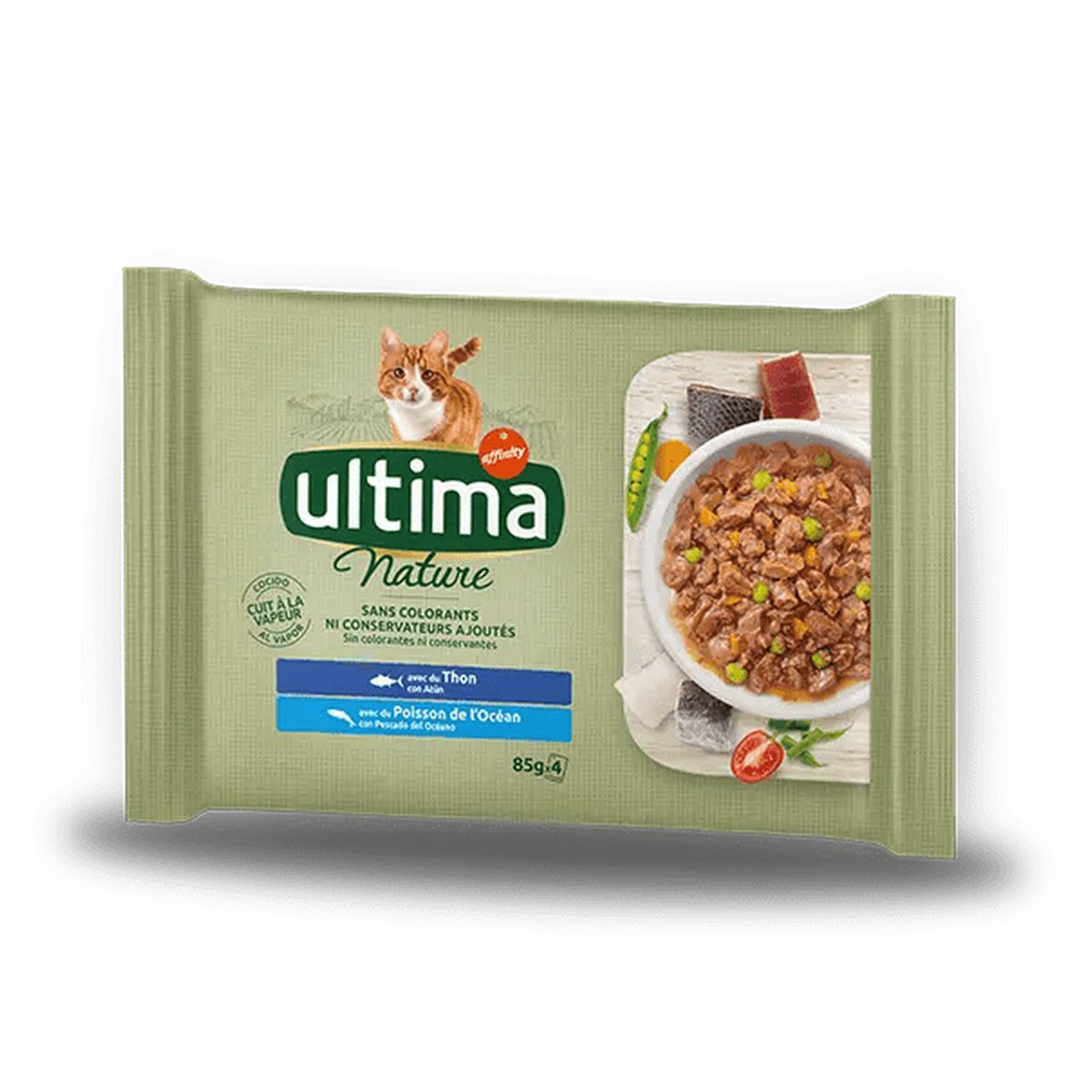ALIMENTO HÚMIDO PARA GATO NATURE ATUM/PEIXE 4X85 G