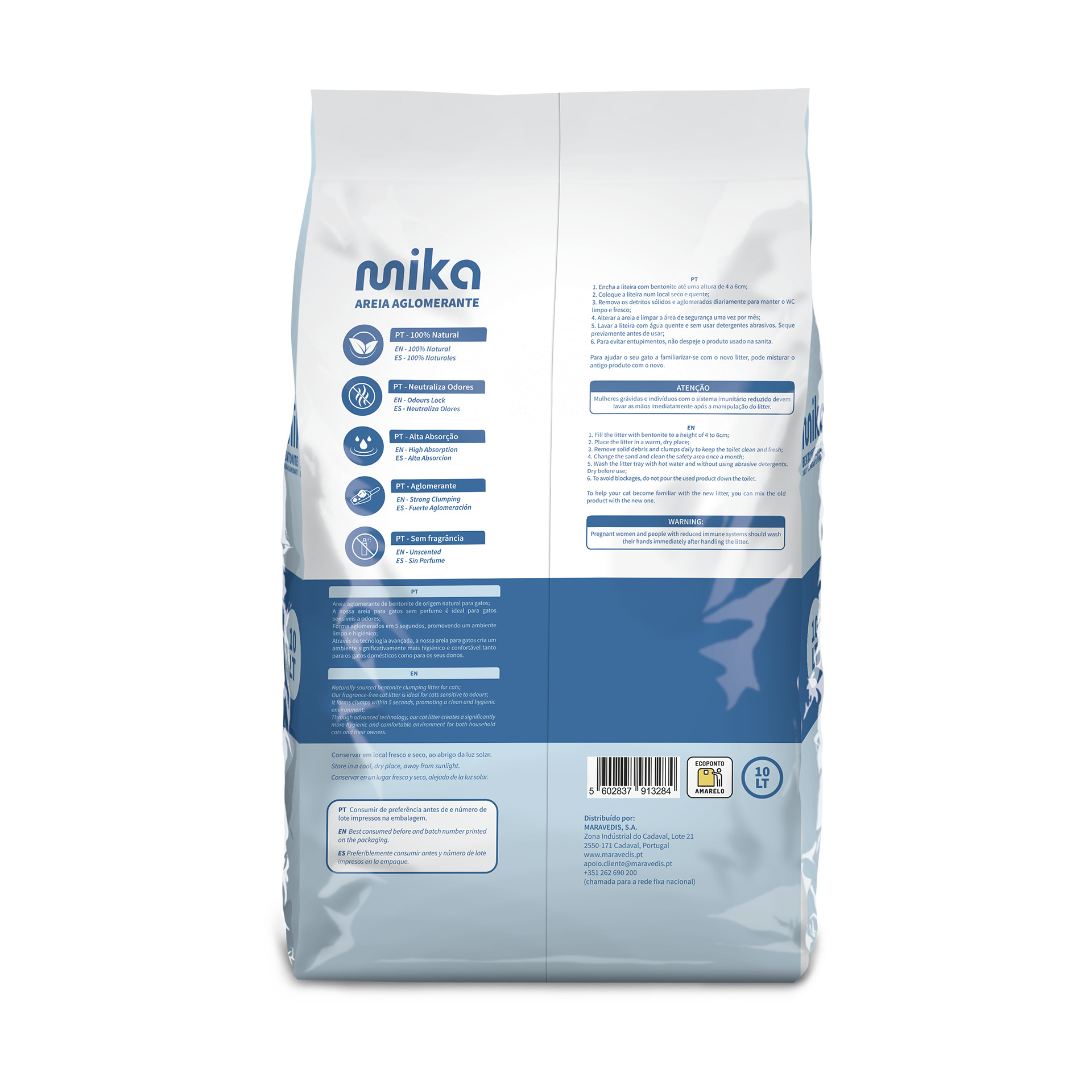Areia Aglomerante Natural 10 L MIKA