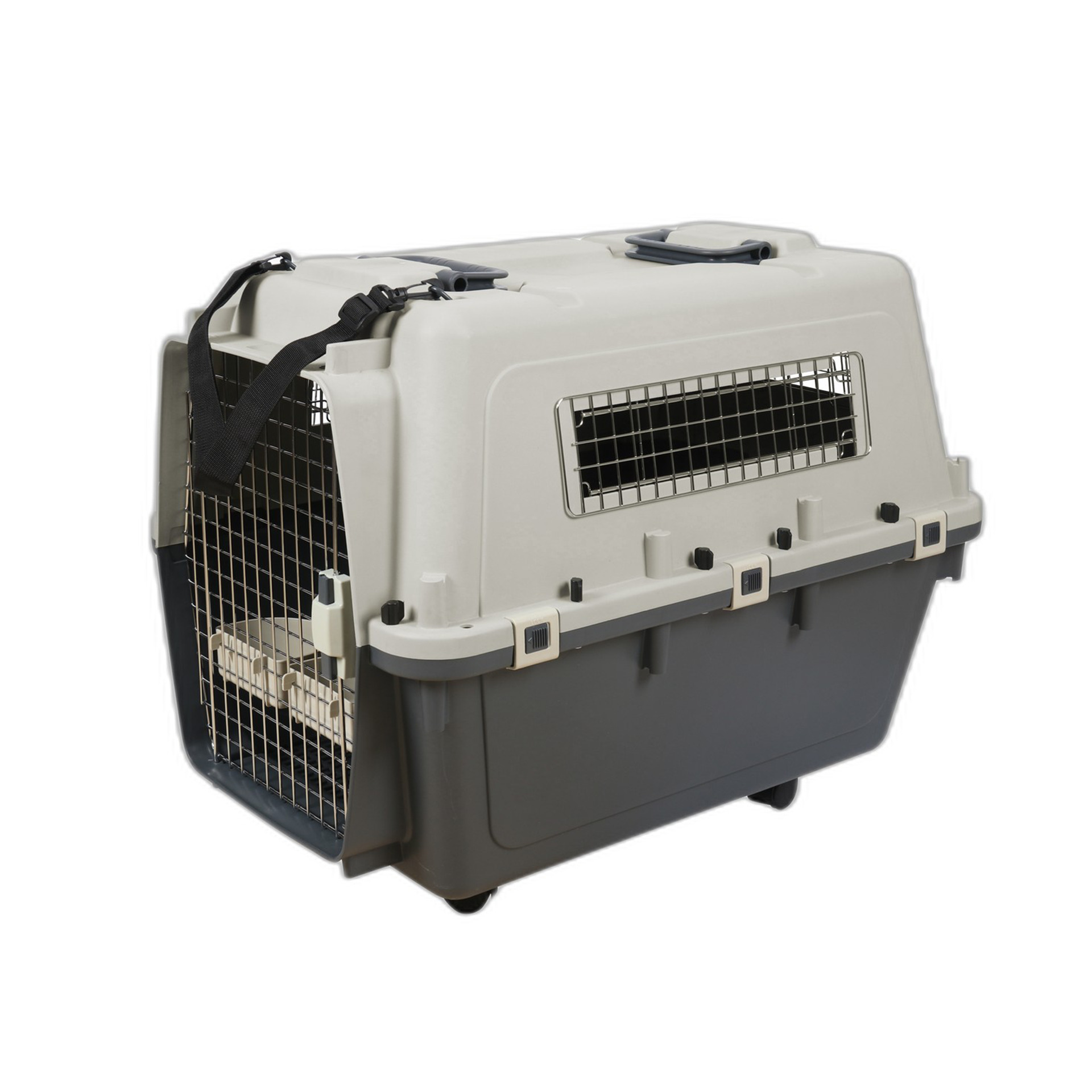 TRANSPORTADORA COM CINTA DE SEGURANÇA CINZA 80X56,2X66,2 CM