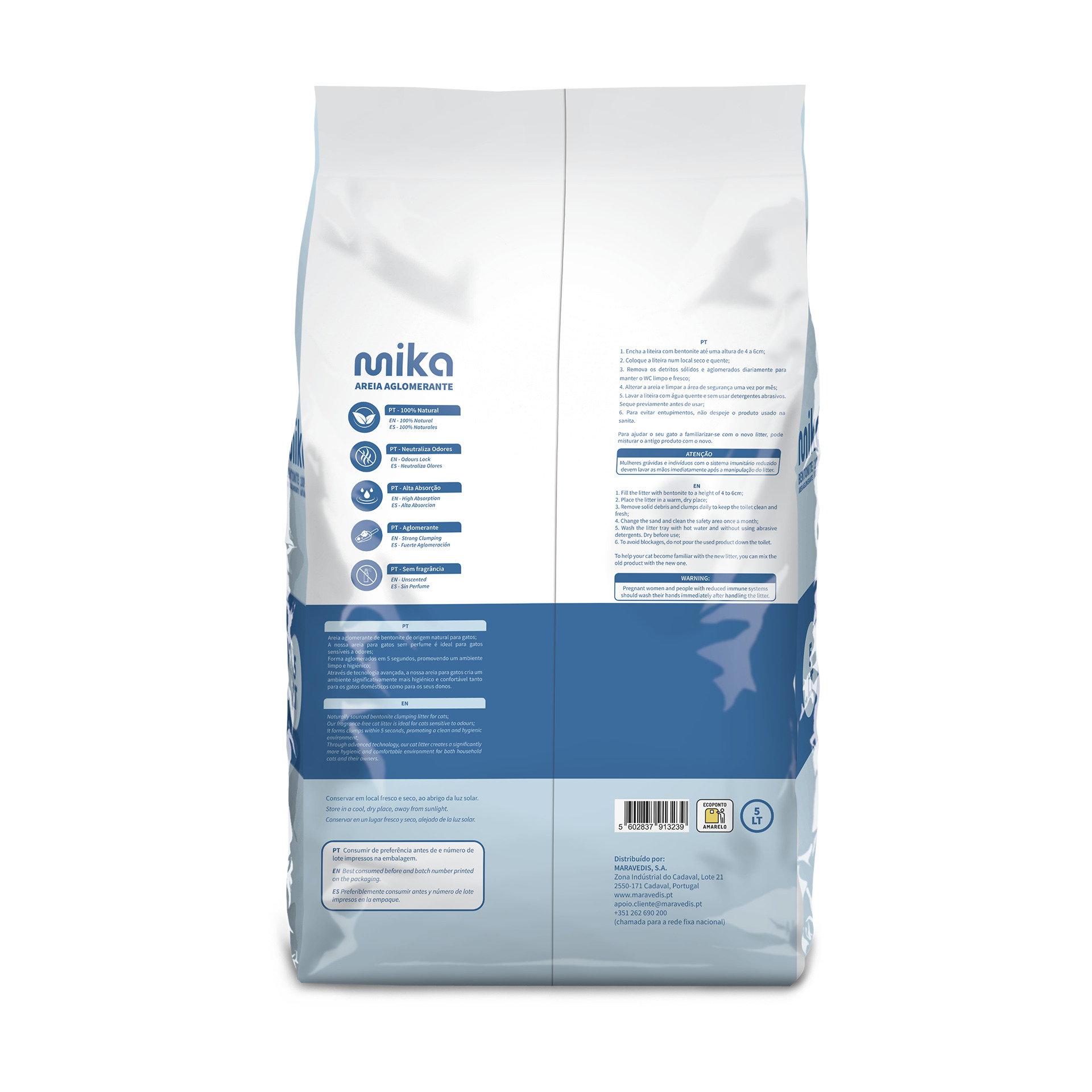 Areia Aglomerante Natural 5 L MIKA