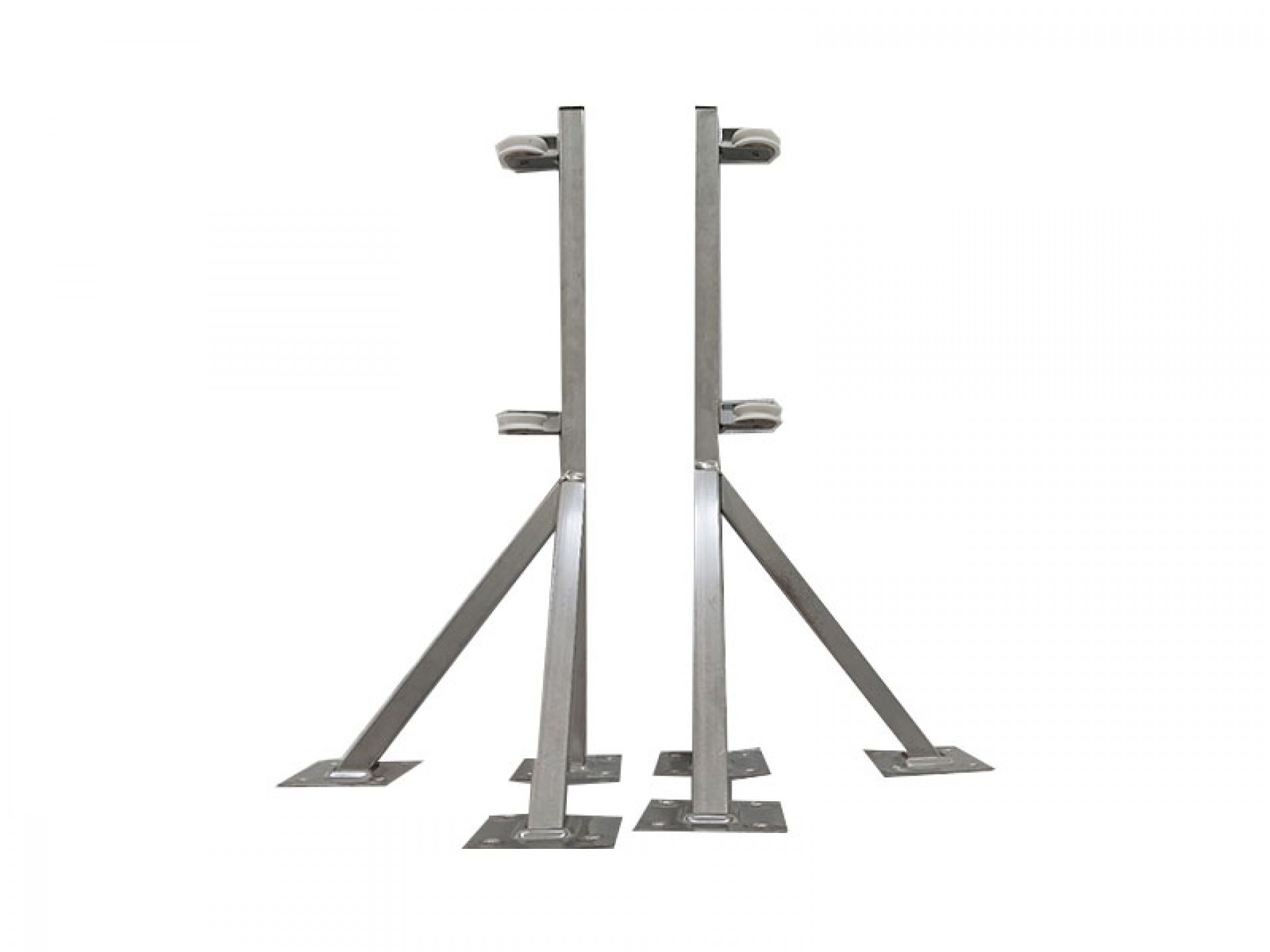 ESTENDAL DE APARAFUSAR EM INOX COM 2 RODAS