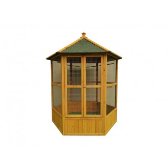 VIVEIRO MADEIRA HEXA 135X68,5X135 CM