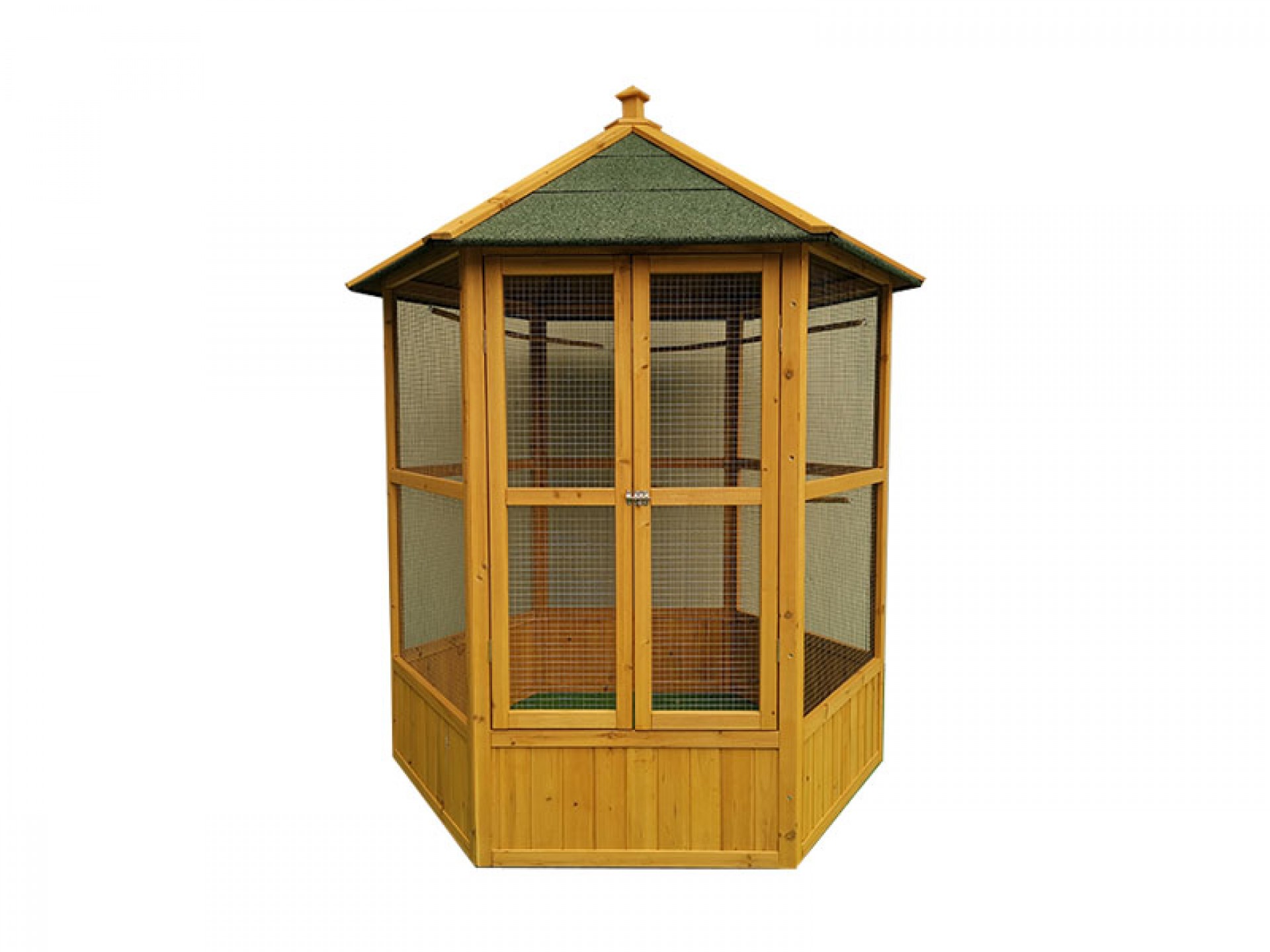 VIVEIRO MADEIRA HEXA 135X68,5X135 CM