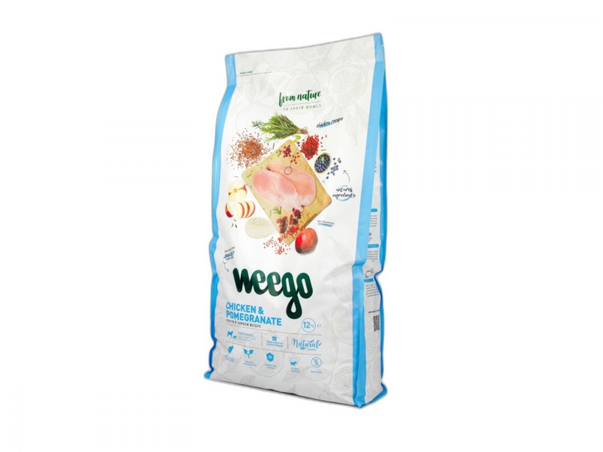 Alimento Seco Para Cão Frango E Romã 12 KG WEEGO