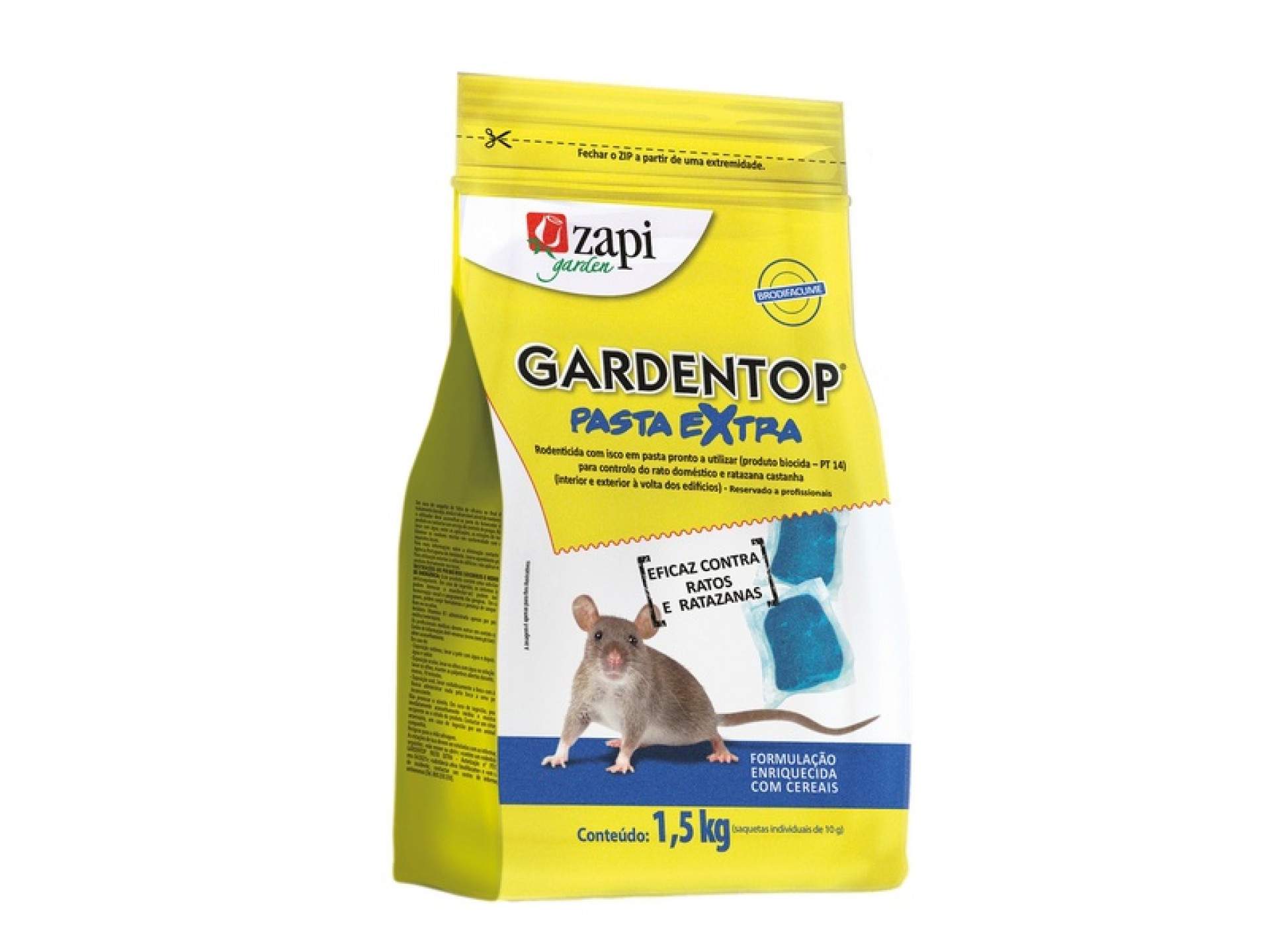 Raticida Gardentop Pasta Extra 1,5KG