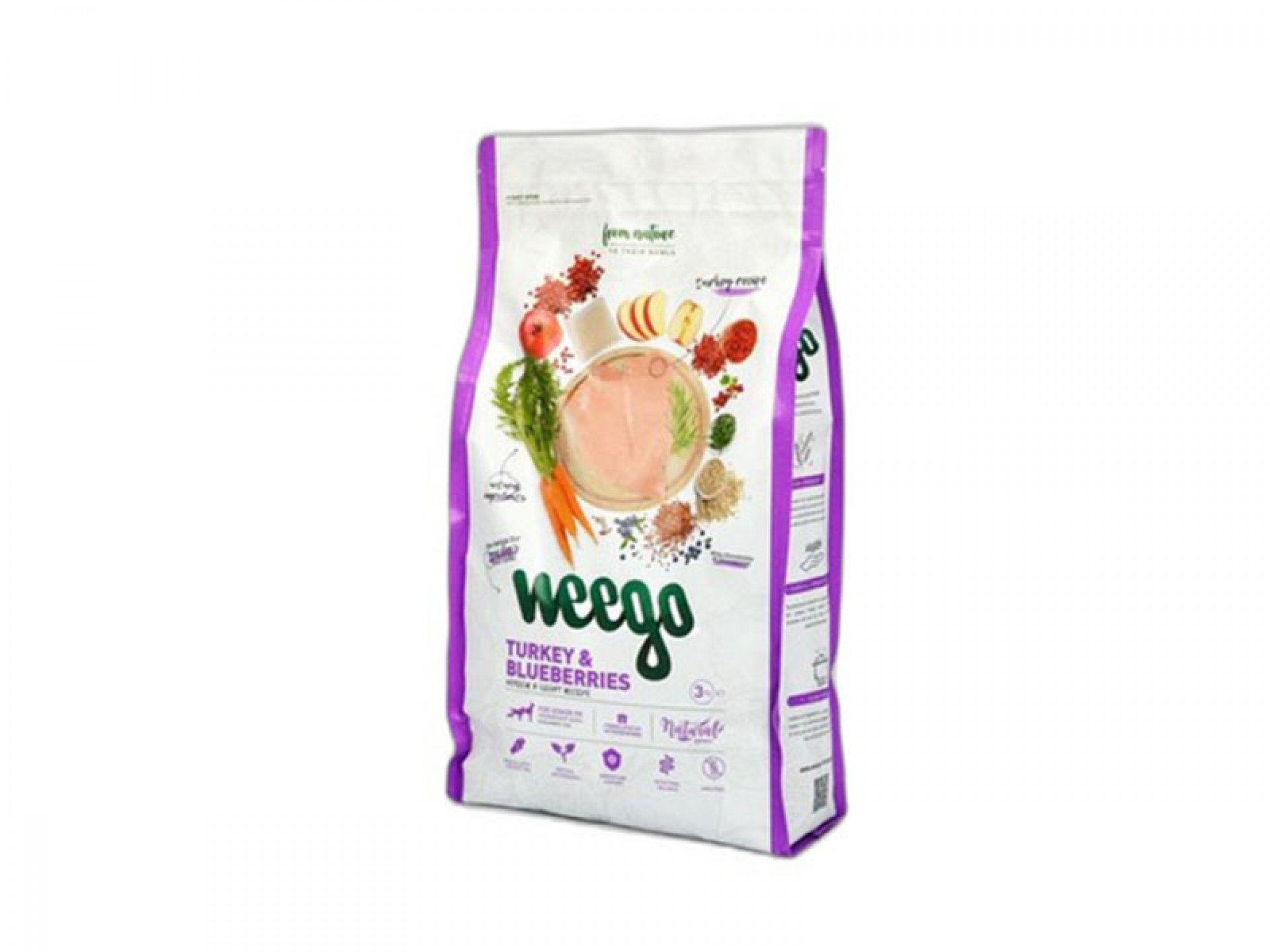 Alimento Seco Para Cão Perú E Mirtilos 3 KG WEEGO