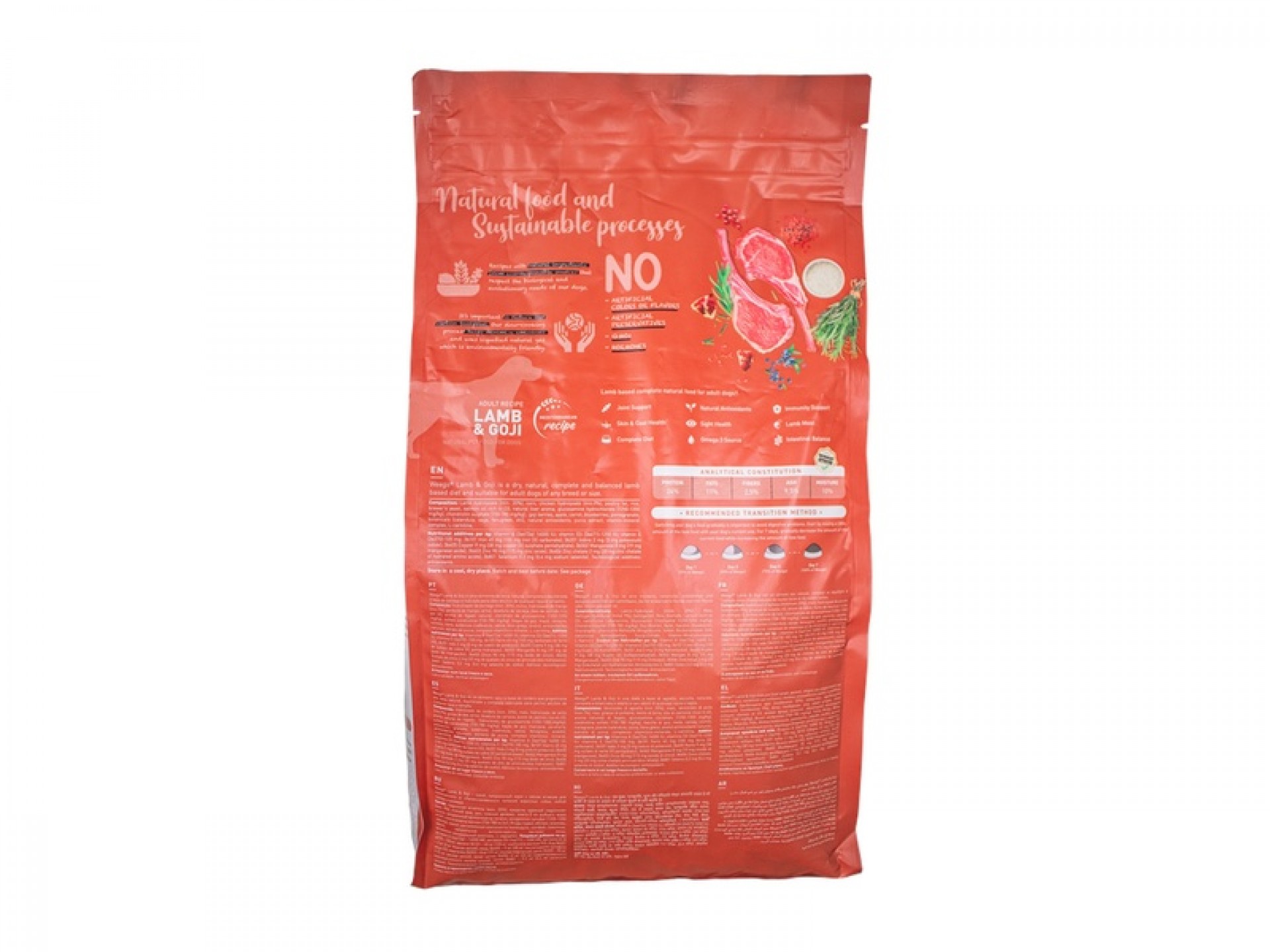 Alimento Seco Para Cão Cordeiro E Goji 3 KG WEEGO