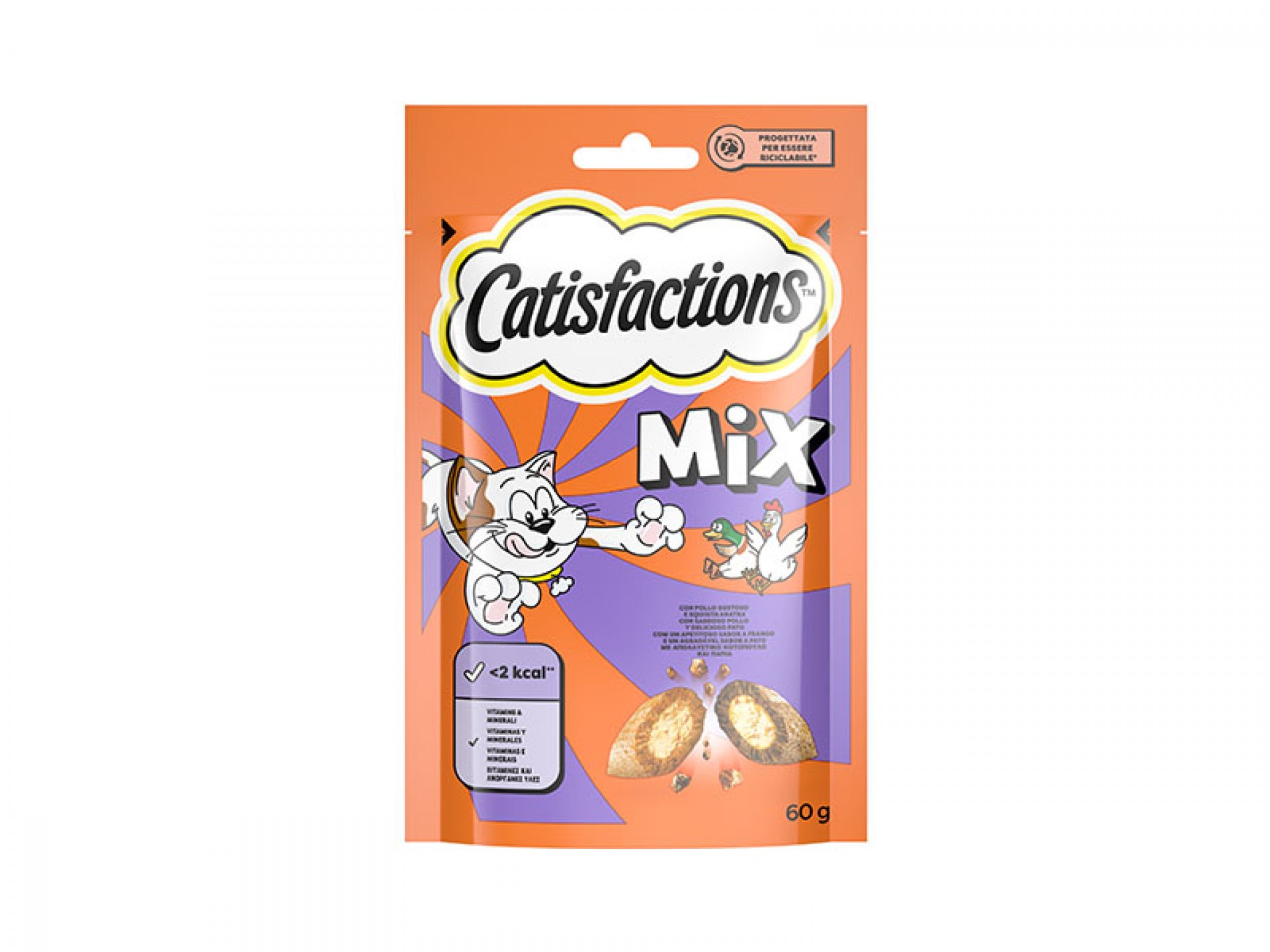 Snack Para Gato Frango/Pato 60 G CATISFACTION