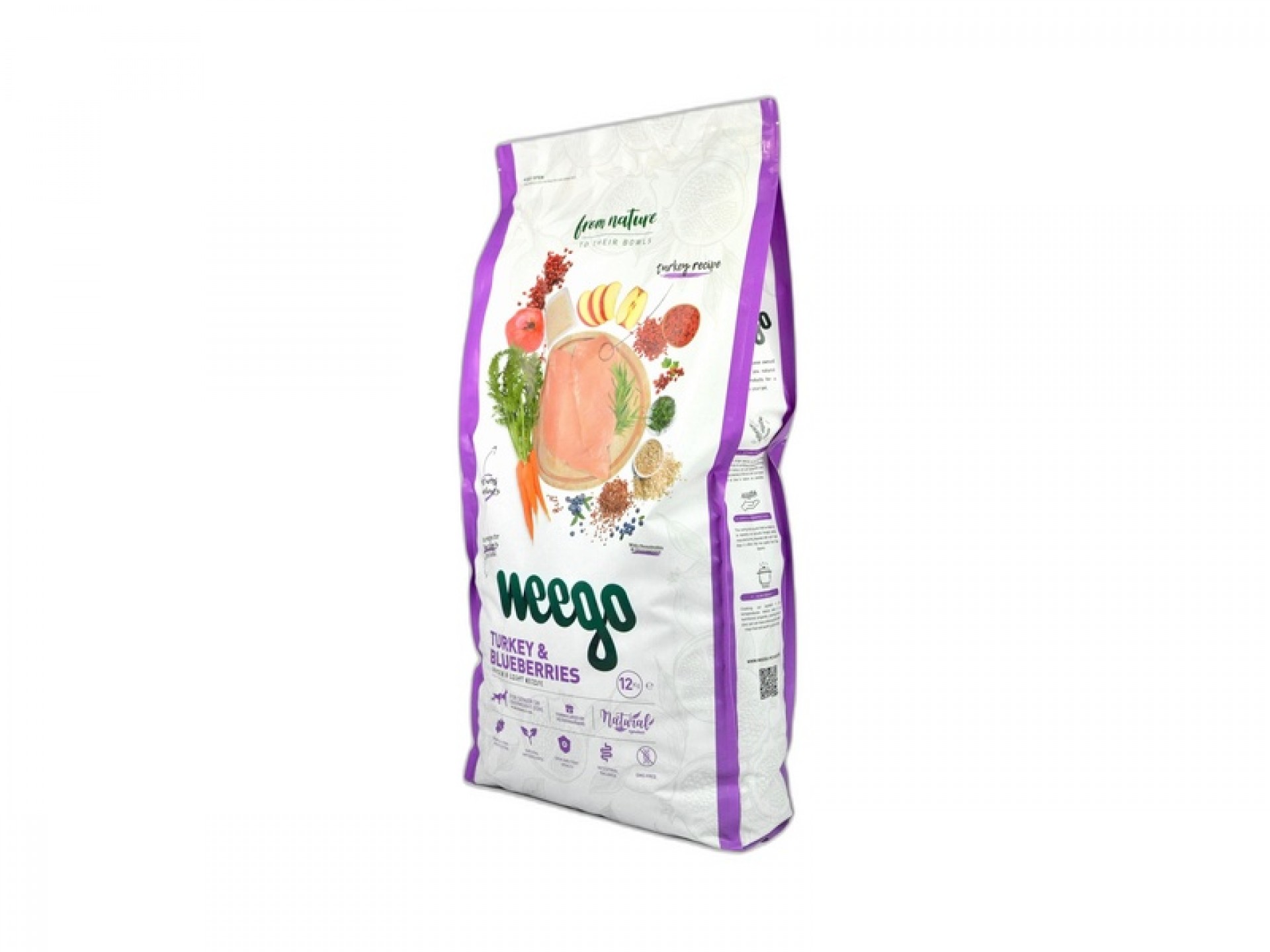 Alimento Seco Para Cão Perú E Mirtilo 12 KG WEEGO