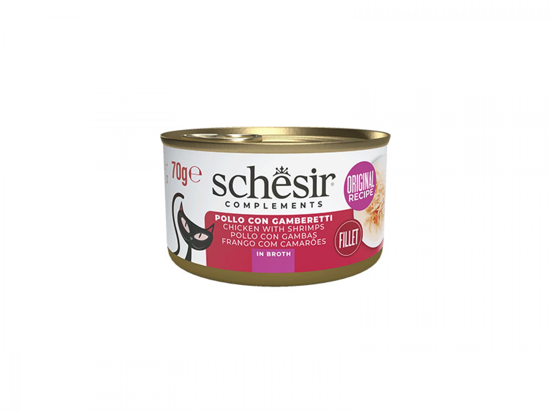 Alimento Húmido Gato Frango/Gambas 70 G SCHESIR