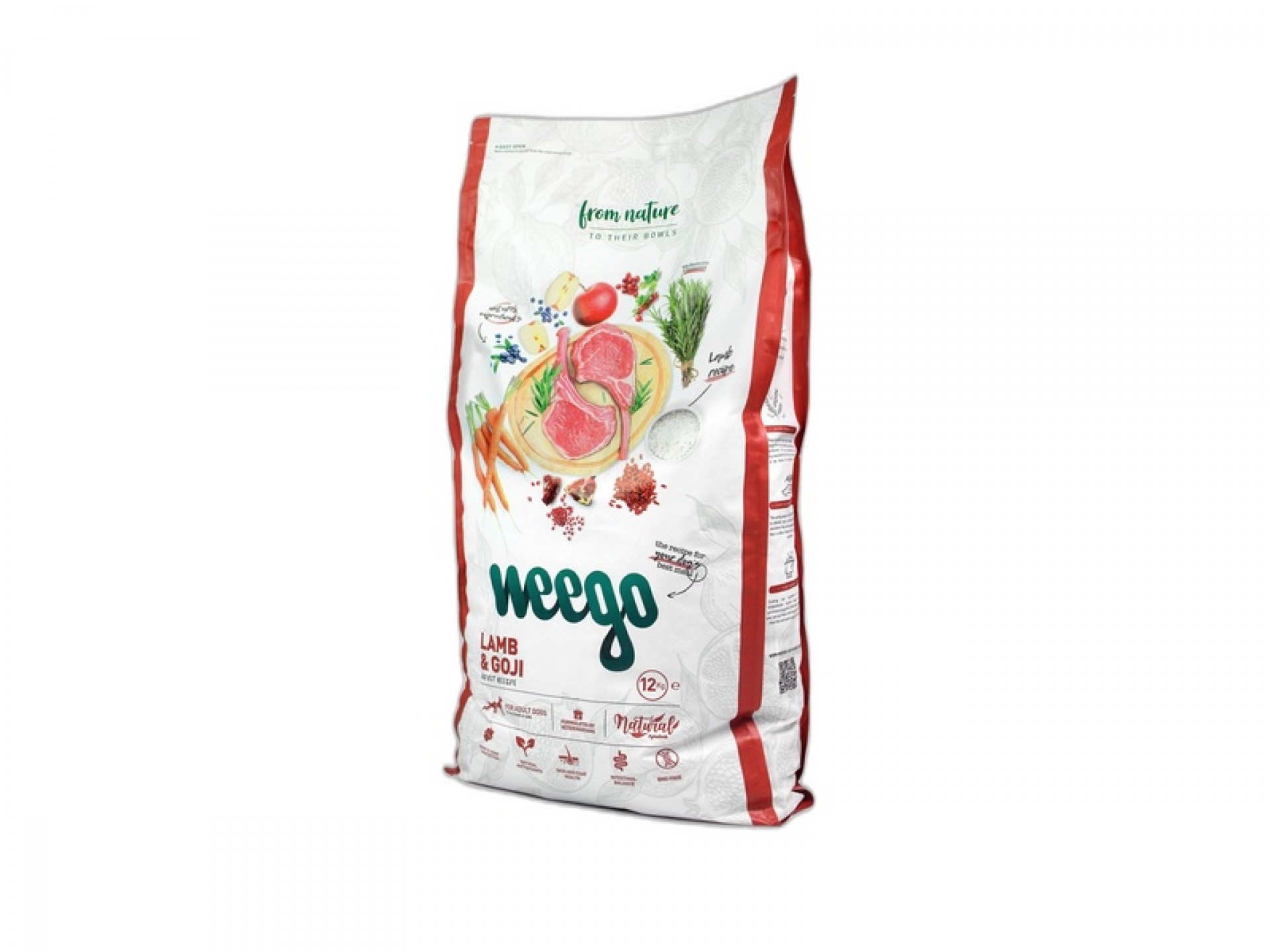 Alimento Seco Para Cão Borrego E Goji 12 KG WEEGO