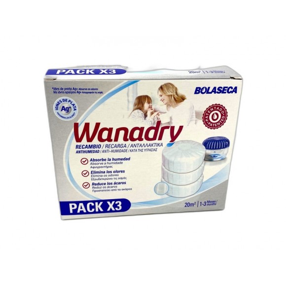 RECARGA DESUMIDIFICADOR PASTILHAS 3X450 G
