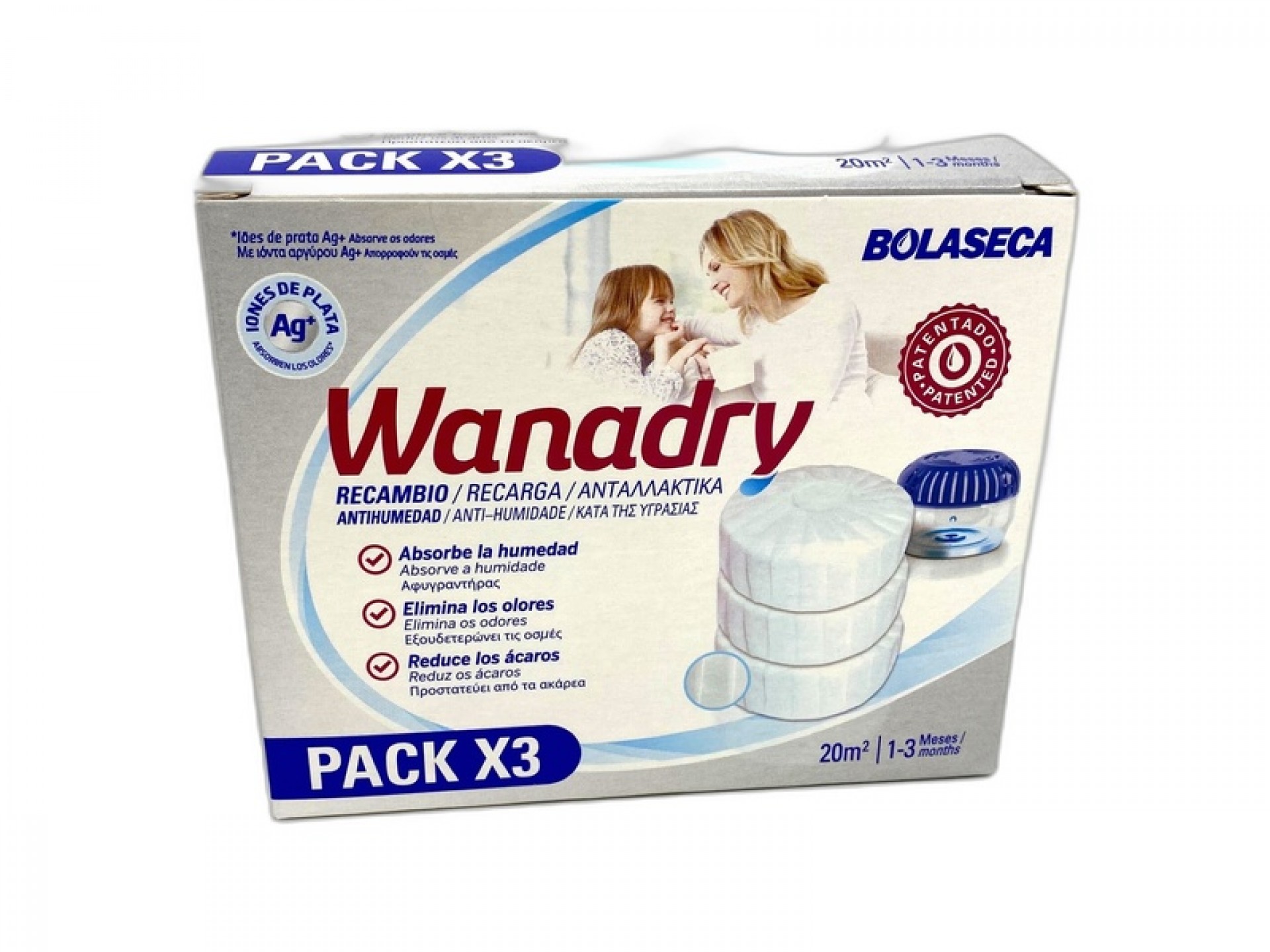 RECARGA DESUMIDIFICADOR PASTILHAS 3X450 G