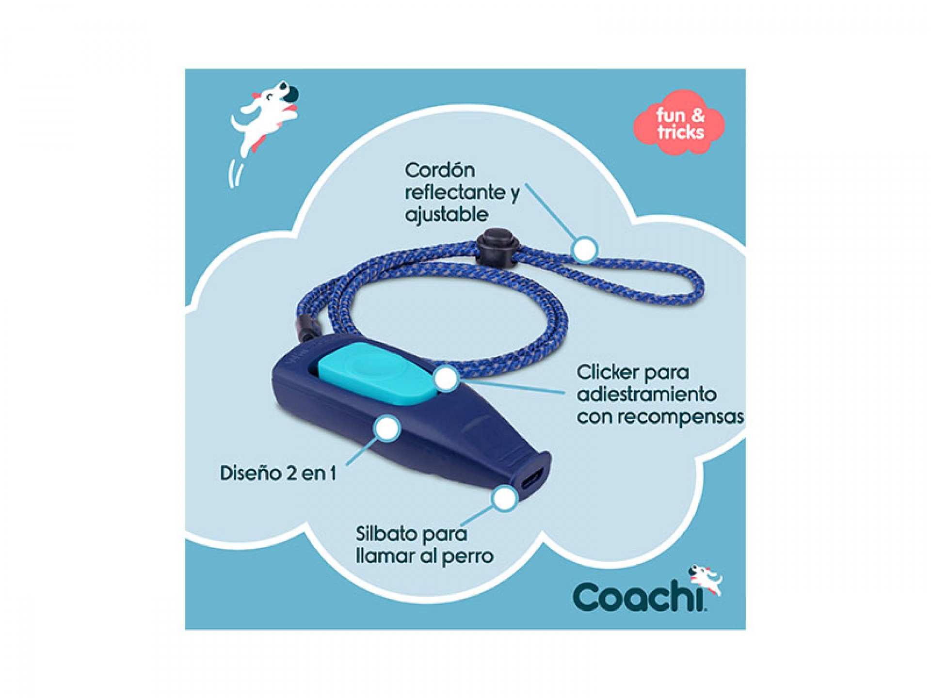 Apito E Clicker De Treino Para Cão COACHI