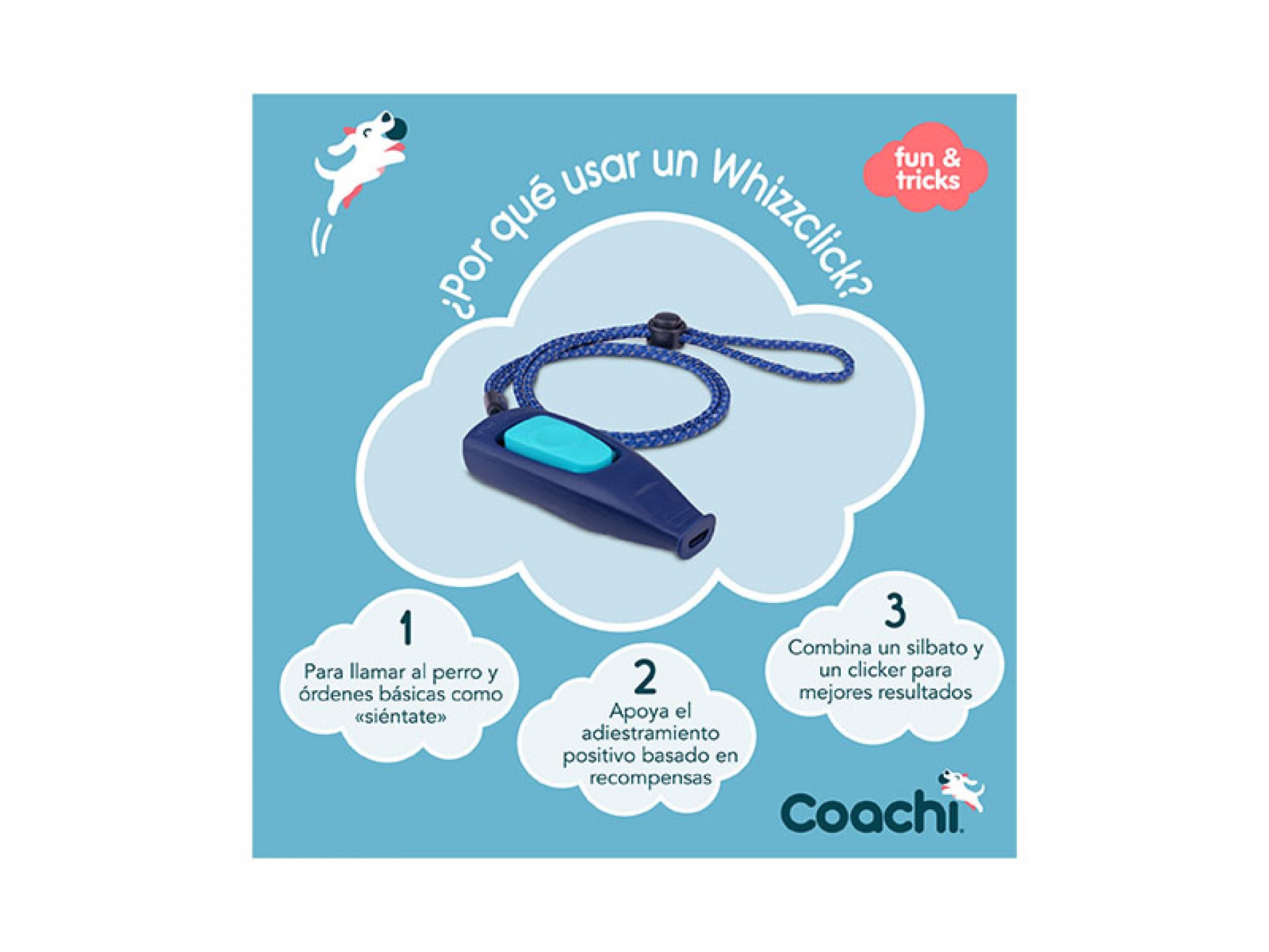 Apito E Clicker De Treino Para Cão COACHI