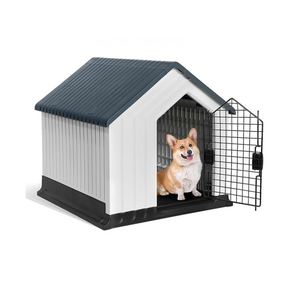 Casota Pl�stica Com Porta Cinza 96X96X95CM