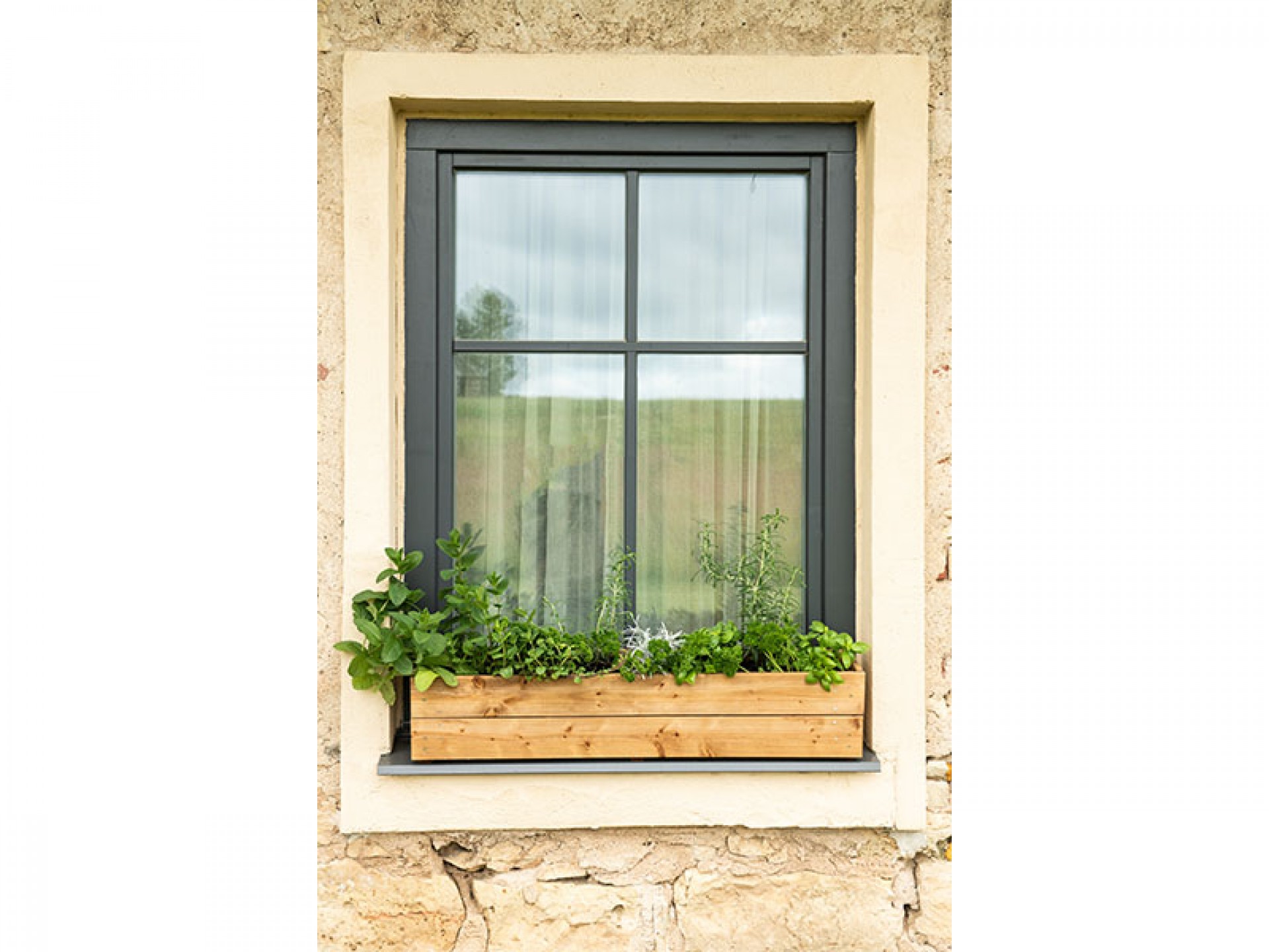 Floreira de Madeira 75 X 18 X 20 CM EKJU