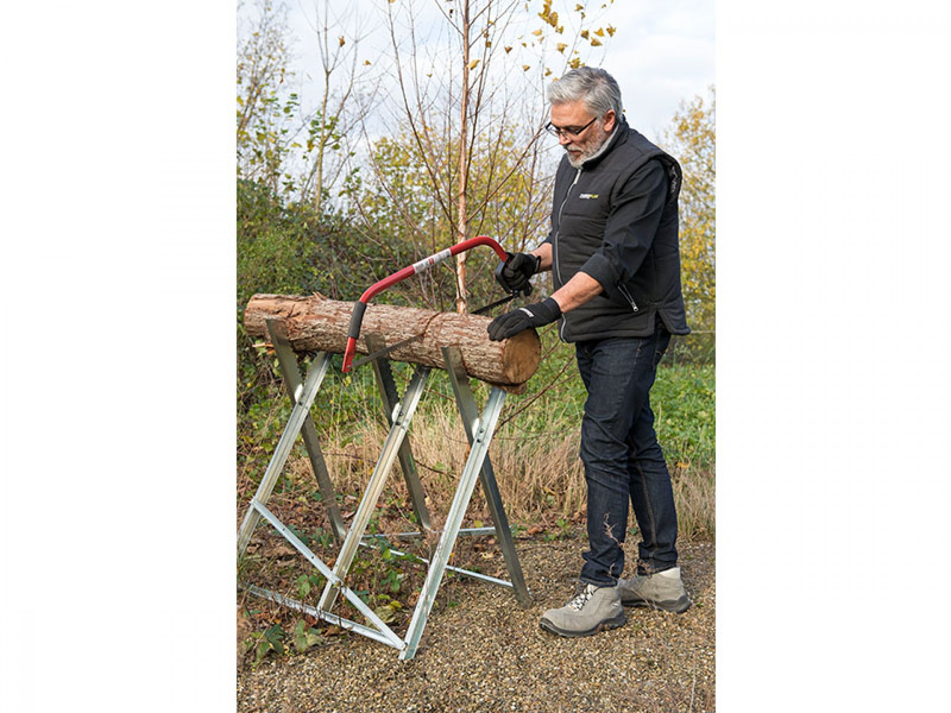 Cavalete Para Serrar Troncos POWERPLUS