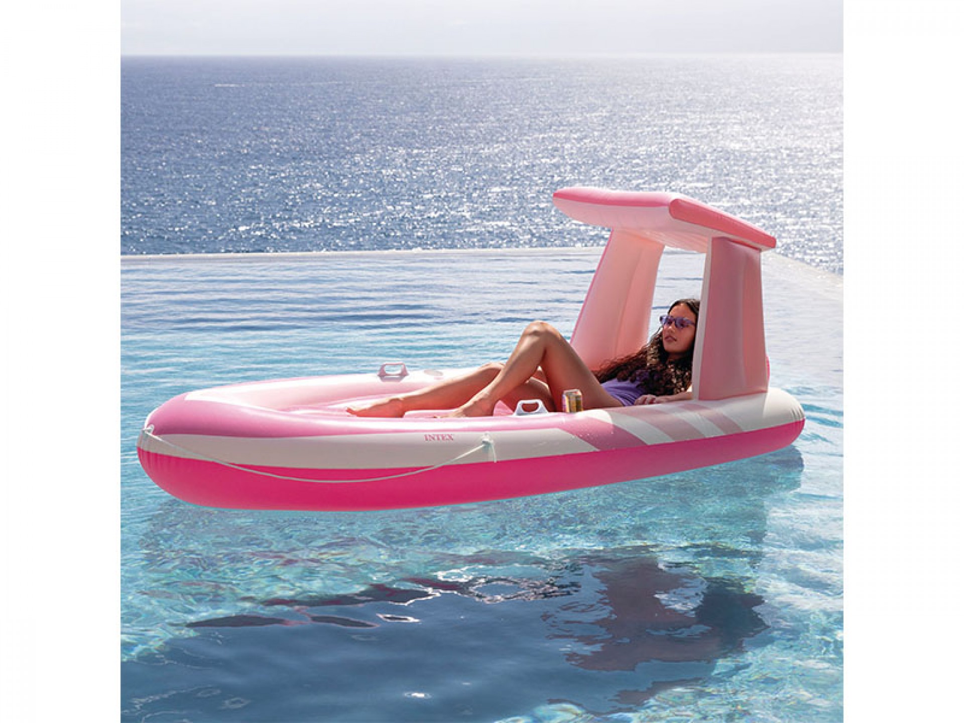 Barco Insuflável Paraíso Rosa 244X119X97CM INTEX