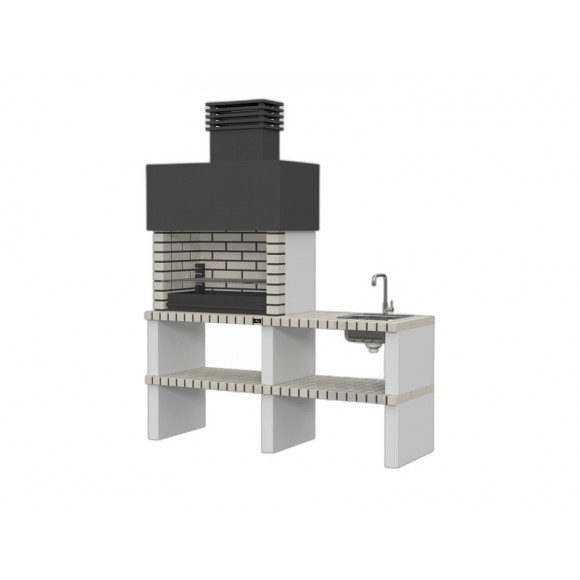 Churrasqueira Troia + Bancada + Lava Lou�a + Torne