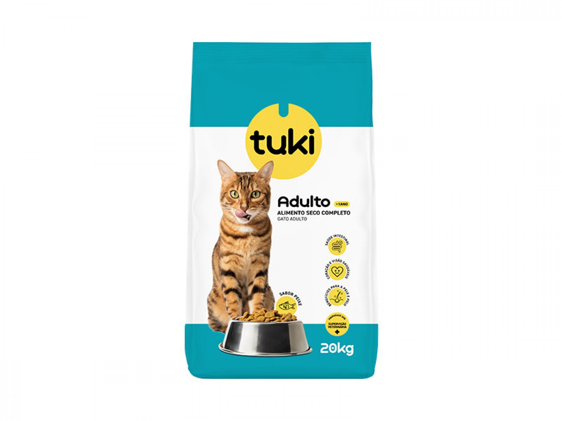 Alimento Seco Para Gato Peixe 20 KG TUKI