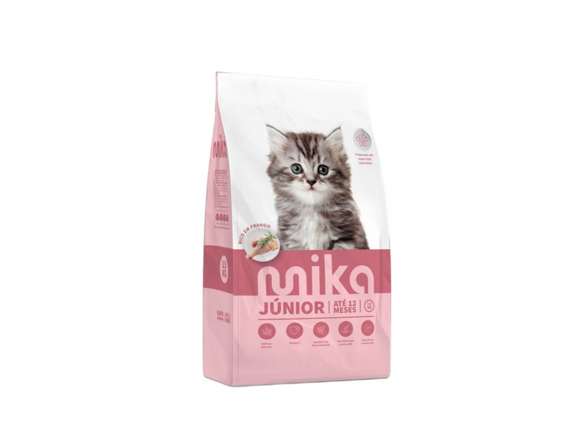Alimento Seco Para Gato Kitten Carne 1,5 KG MIKA