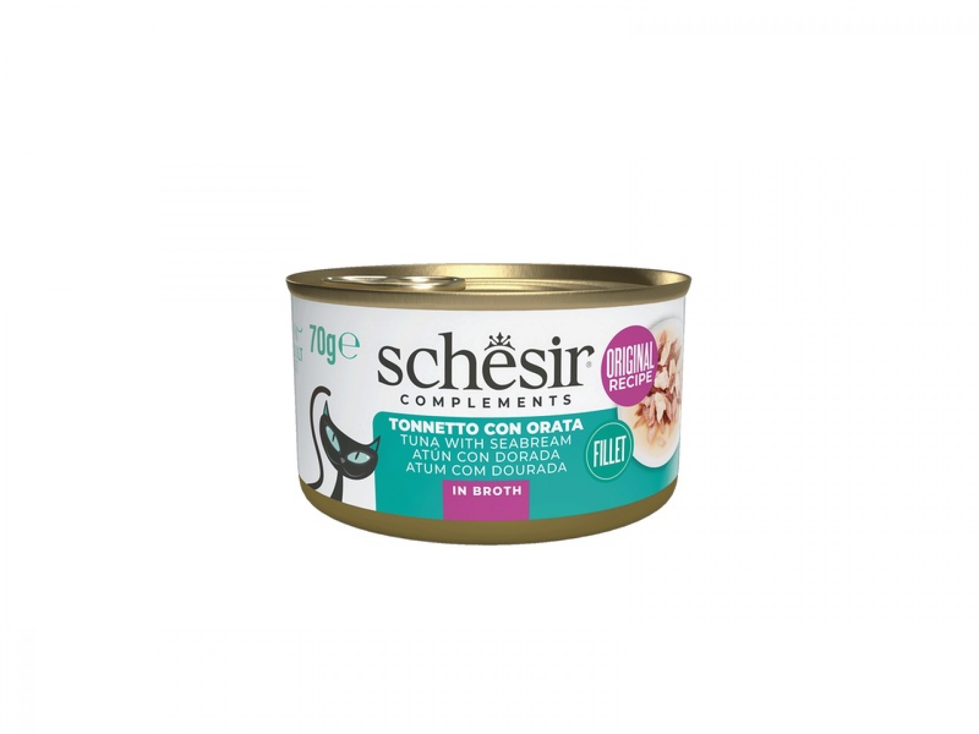 Alimento Gato Atum E Dourado Em Caldo 70 G SCHESIR