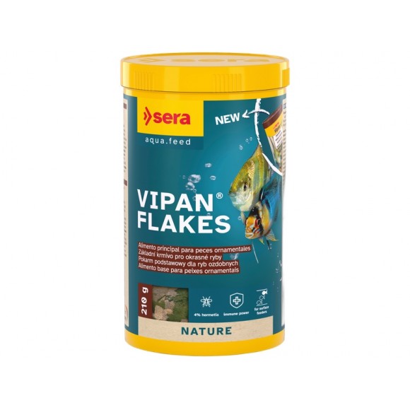 Alimento Peixes �gua Quente Vipan Flocos 1000 ML S