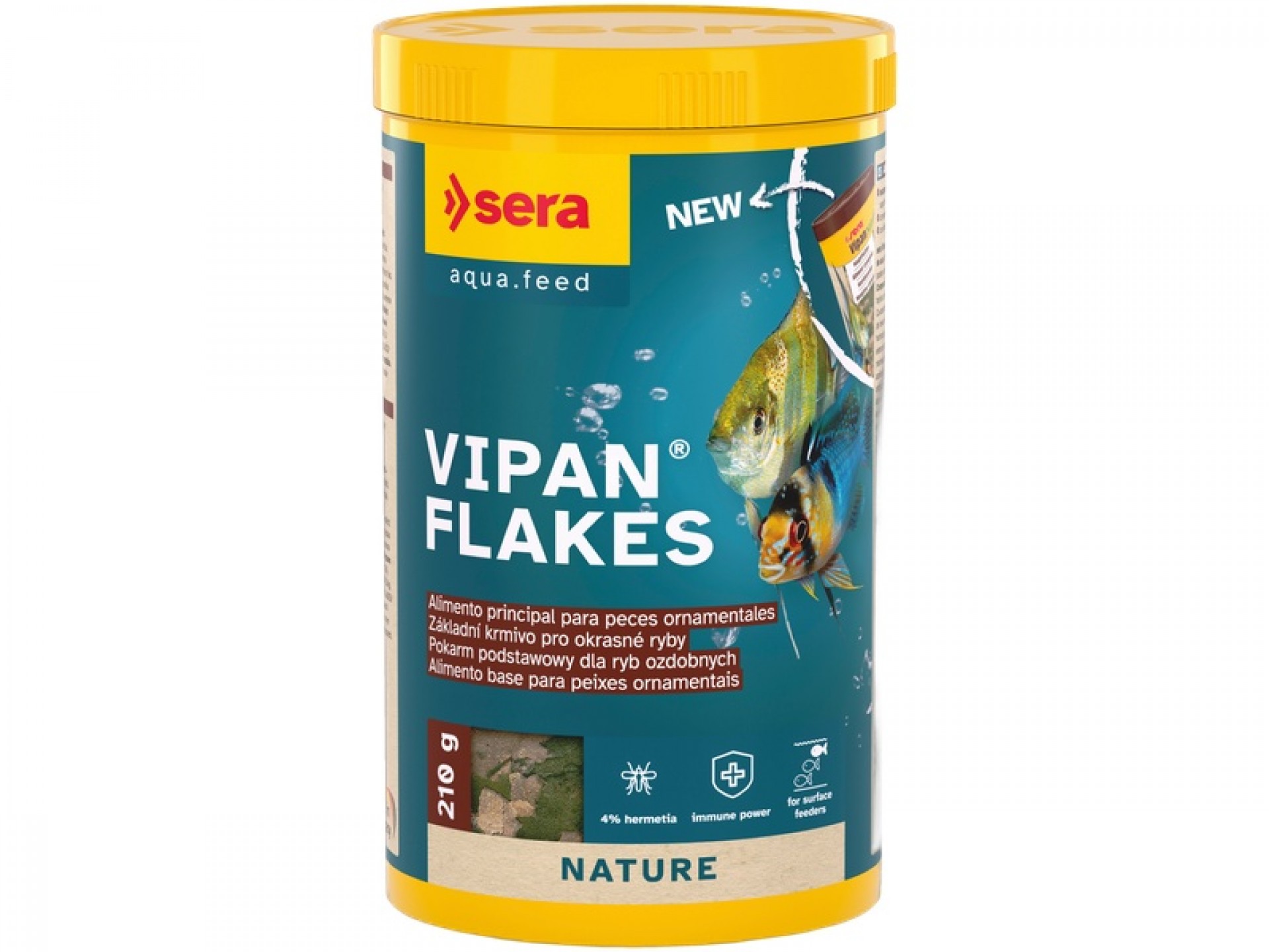 Alimento Peixes Água Quente Vipan Flocos 1000 ML S